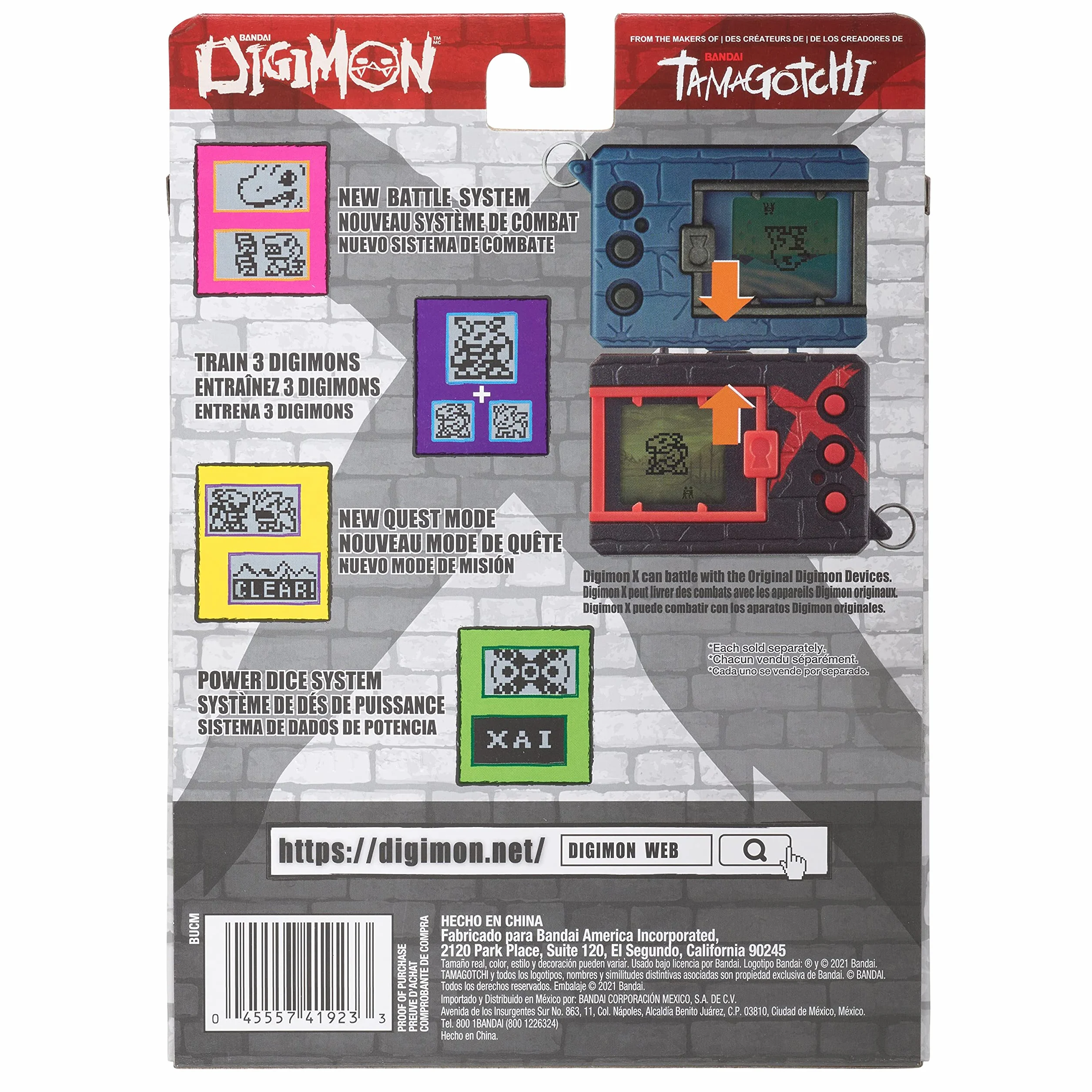 Bandai DigimonX (fioletowy i czerwony) - wirtualny potwór zwierzak Tamagotchi