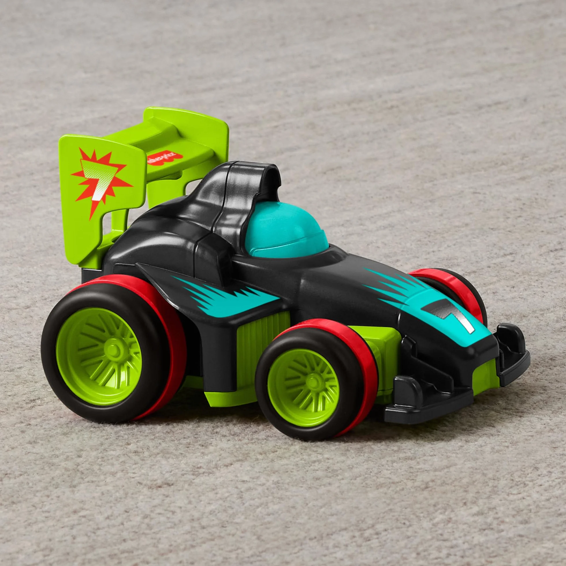 Fisher-Price MY Easy RC Zdalnie sterowany samochód Zielono-niebiesko-czerwony o 2 prędkościach dla dzieci od 3 roku życia, HYH28