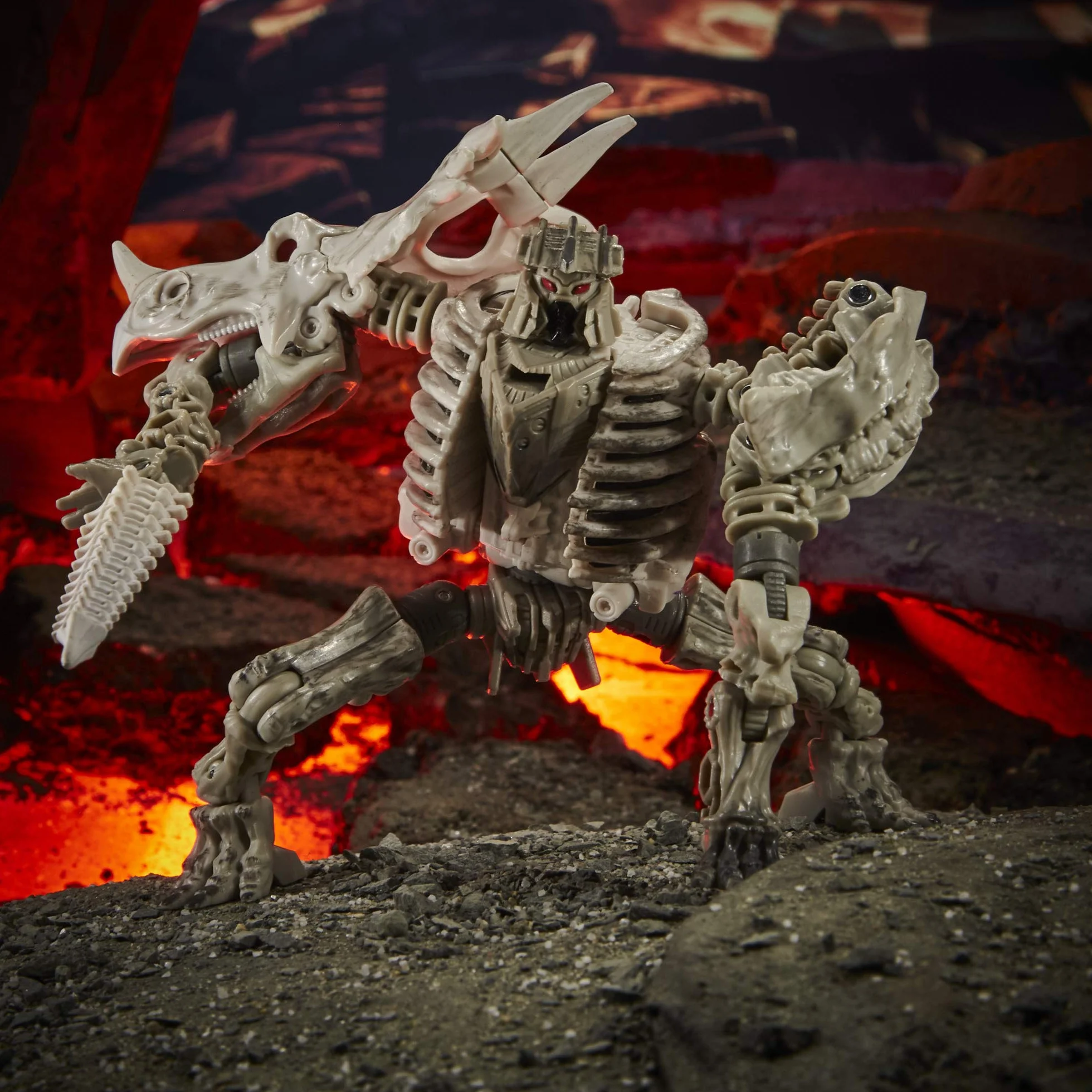 Transformers Toys Generations War for Cybertron: Kingdom Deluxe WFC-K15 Ractonite Fossilizer Figurka - Dzieci w wieku 8 i więcej, 14 cm wielokolorowa F0674