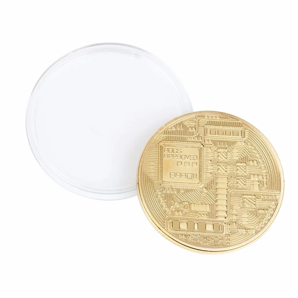 Shinekoo Pozłacana moneta kolekcjonerska Bitcoin BTC
