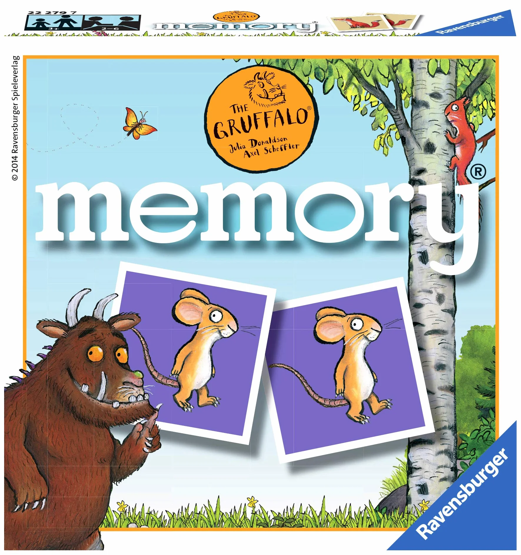 Ravensburger The Gruffalo Mini Memory Game - Matching Picture Snap Pairs Game For Kids Age 3 Years and Up - Gruffalo Toy