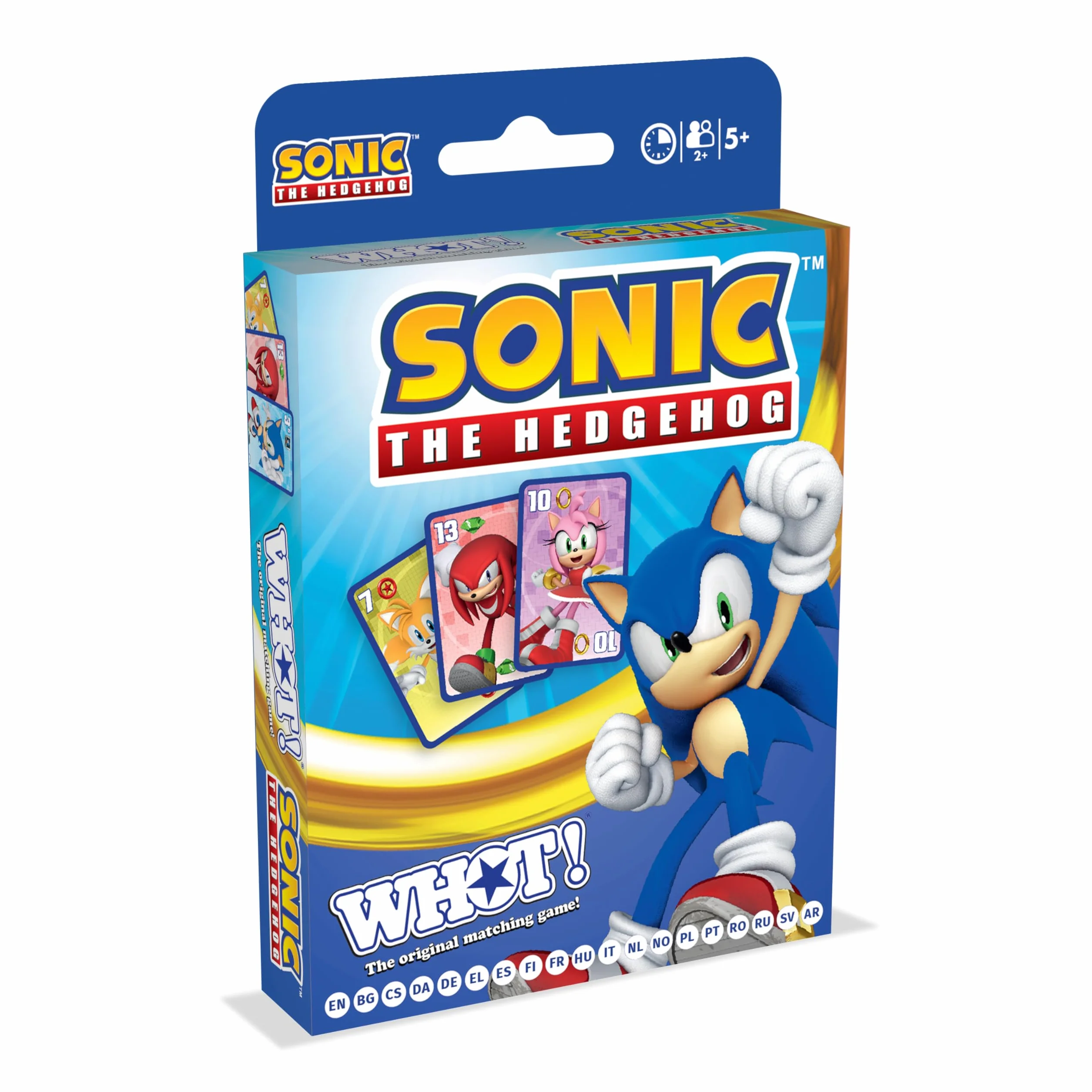 Waddingtons Number 1 Sonic WHOT! - Gra Karciana na Dopasowywanie dla Dzieci od 5 lat, dla 2-6 graczy Dopasowywanie Kart i Spostrzegawczość - Prezent dla Dziecka od 5 lat