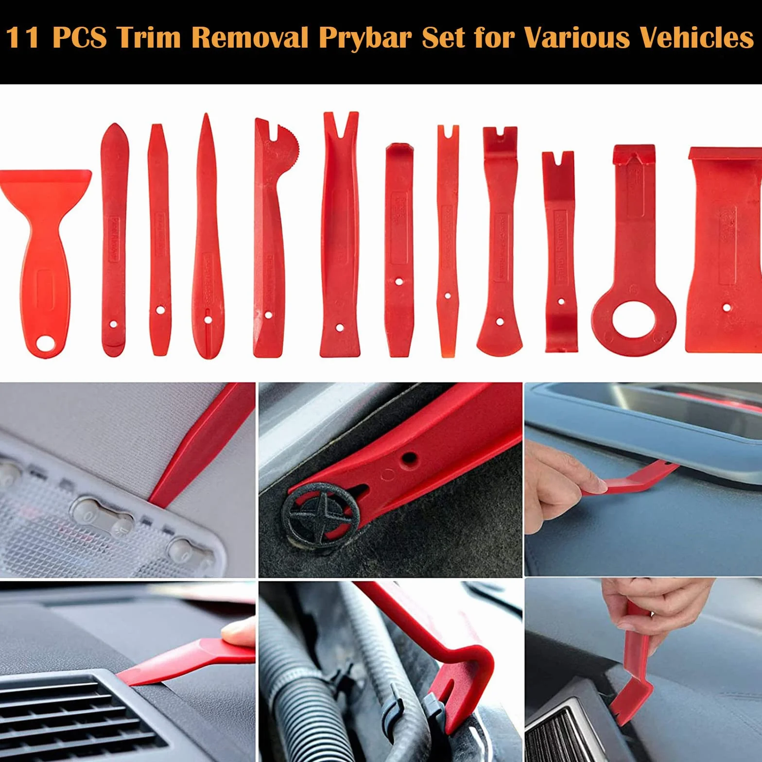 Narzędzie do Demontażu Samochodu, Aohoo 280 sztuk Zestaw do Naprawy Wnętrz Samochodów Automotive Push Pin Niet Bumper Car Wash Fixture Automotive Instrument Car Audio DVD