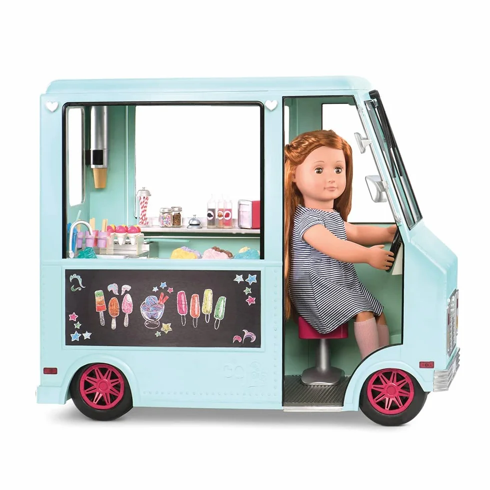 Our Generation 44487 OG (Ice Cream Truck wózek na lody, niebieski