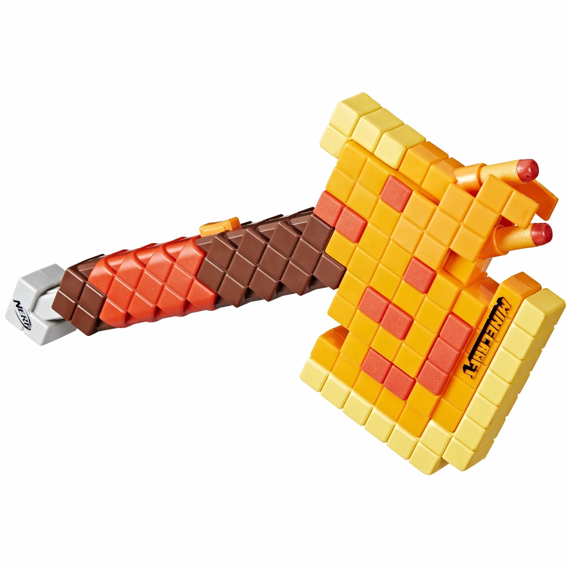 NERF Minecraft Firebrand: Toporek do rzucania, 6 elitarnych rzutków piankowych, projekt inspirowany grą, rozwijane gruntowanie, zabawki