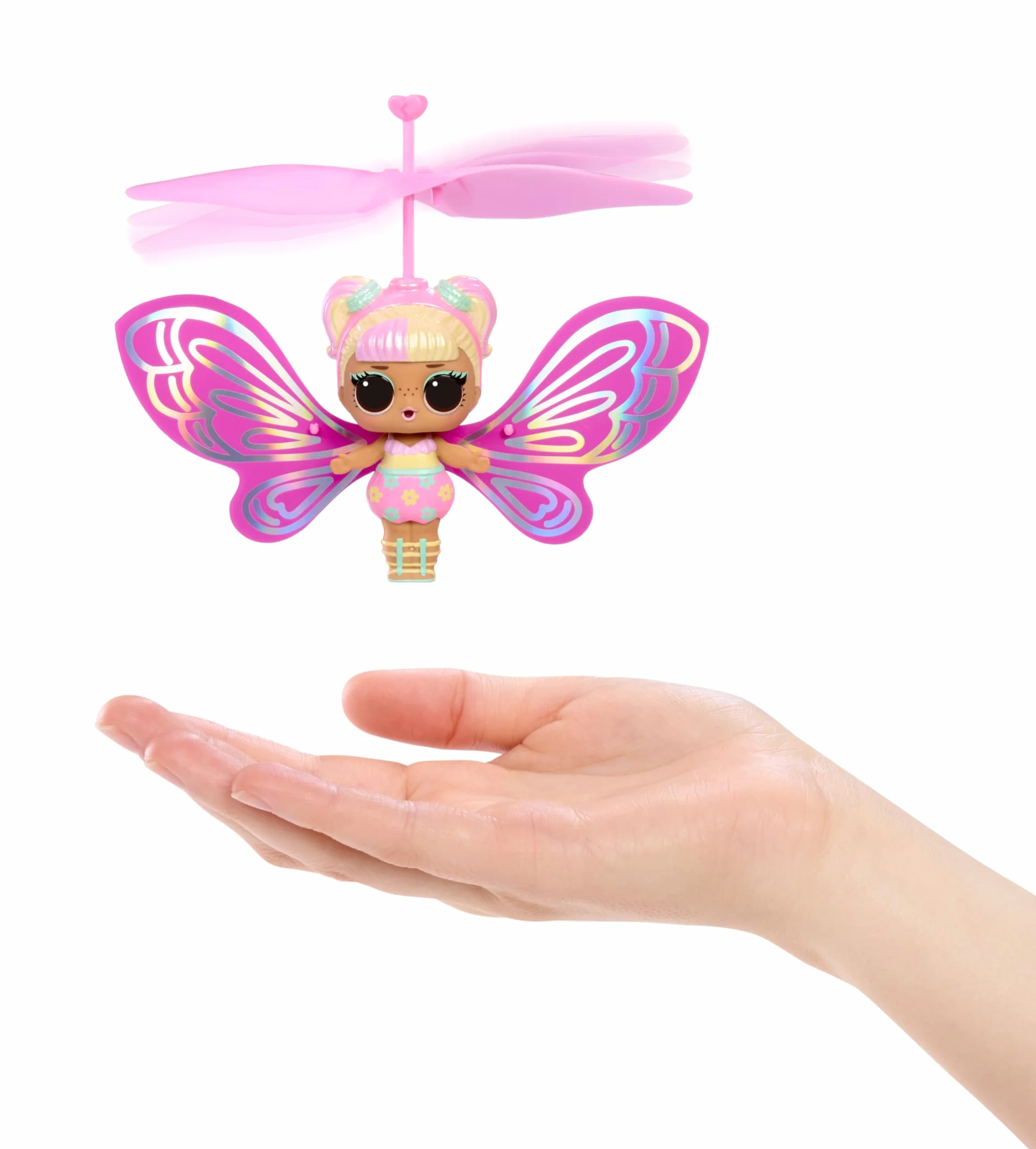 L.O.L. Surprise! Magic Flyers Fairies Tots – Flower Child – Zawiera 1 Laleczkę i Magiczną Różdżkę, w Opakowaniu w Kształcie Kwiatu. Zbierz Obie Wróżki z Tej Kolekcji