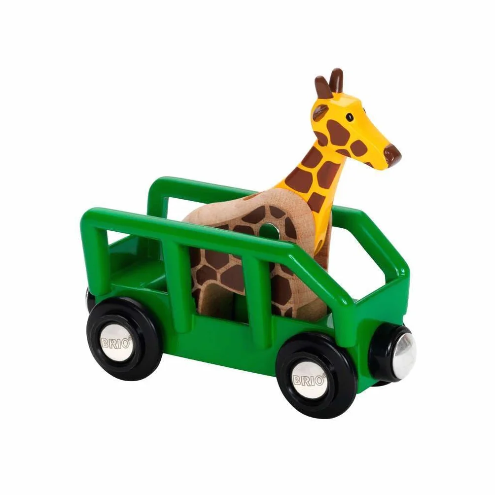 Brio 63372400 Żyrafa I Wagon (63372400) Bezpieczna Zabawka Dla Dzieci Powyżej 3 Lat