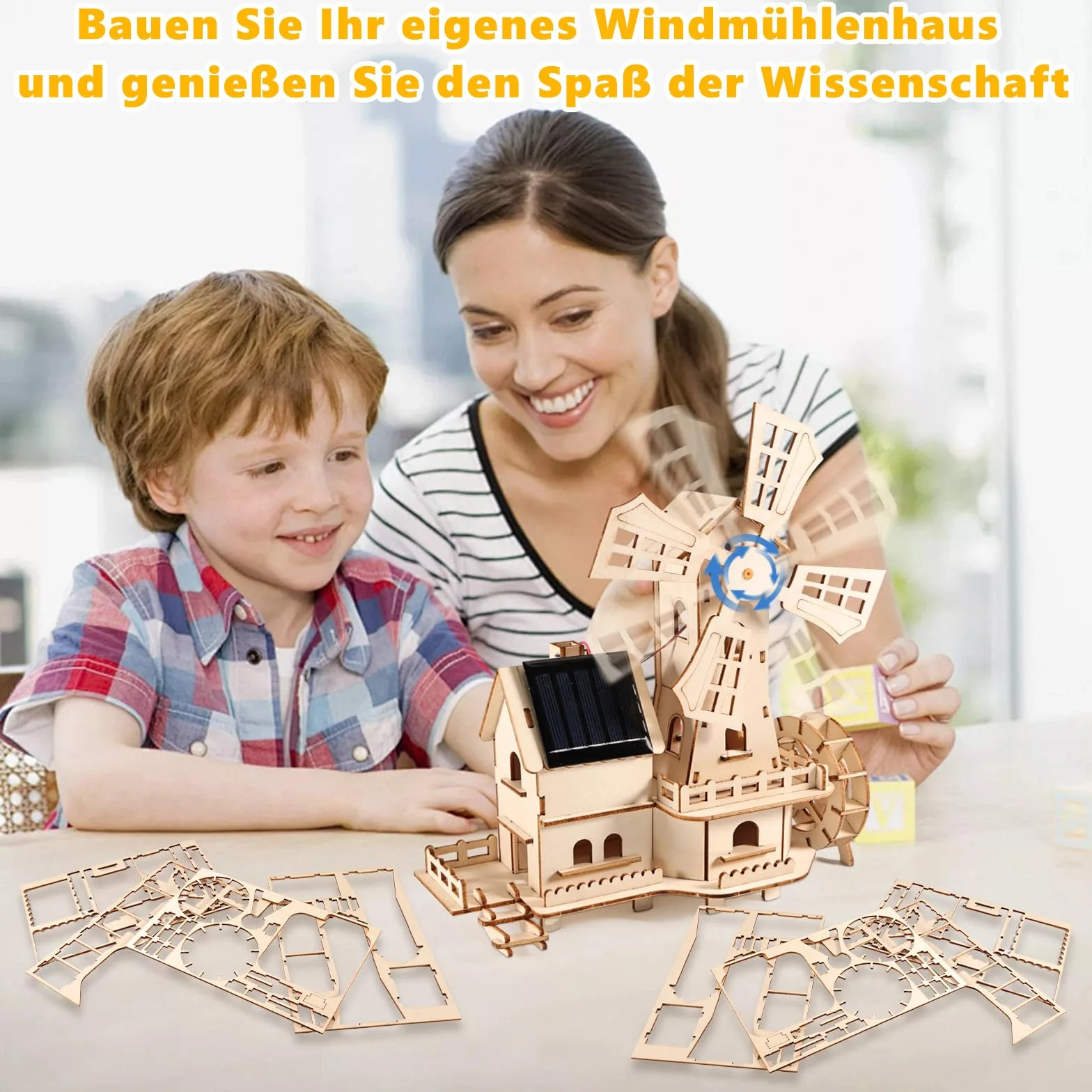 Solarne drewniane puzzle 3D, zestaw "zrób to sam", naukowa gra edukacyjna dla dzieci i dorosłych