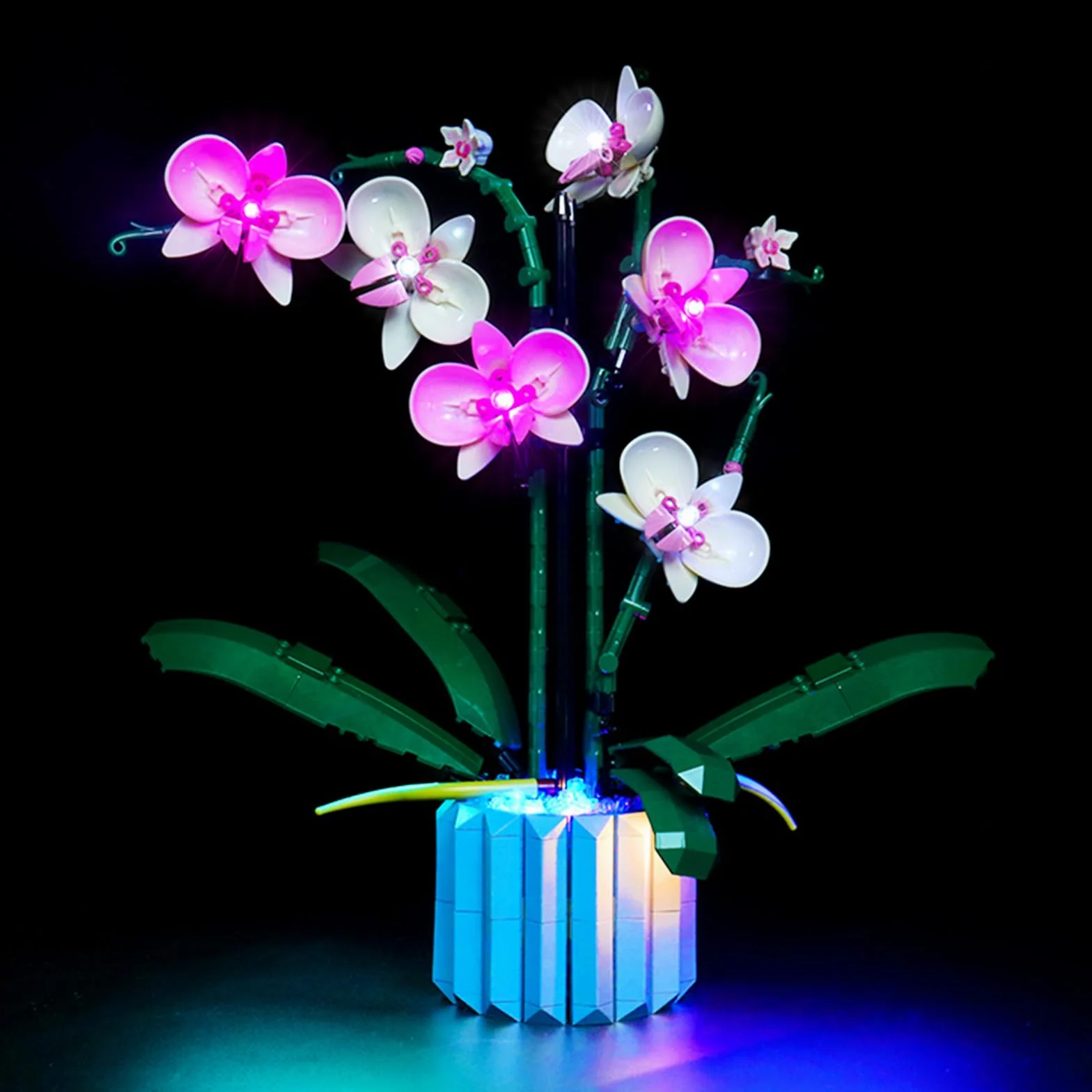 BrickBling Zestaw świateł LED do Lego 10311 Icons Orchidea, zestaw oświetleniowy „zrób to sam” do orchidei, kwiatu Lego, dla dorosłych, Botanical Collection dekoracja domu, wersja klasyczna