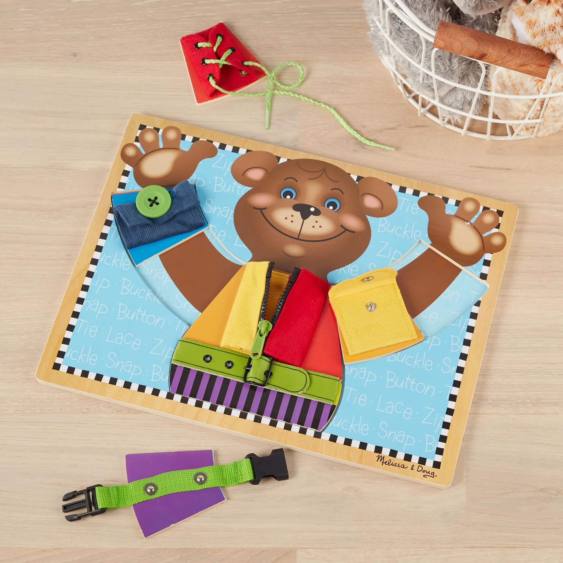 Melissa & Doug Plansza do ćwiczenia podstawowych umiejętności, zabawka rozwojowa, motoryka, rozwiązywanie problemów, od 3 lat, prezent dla chłopca lub dziewczynki