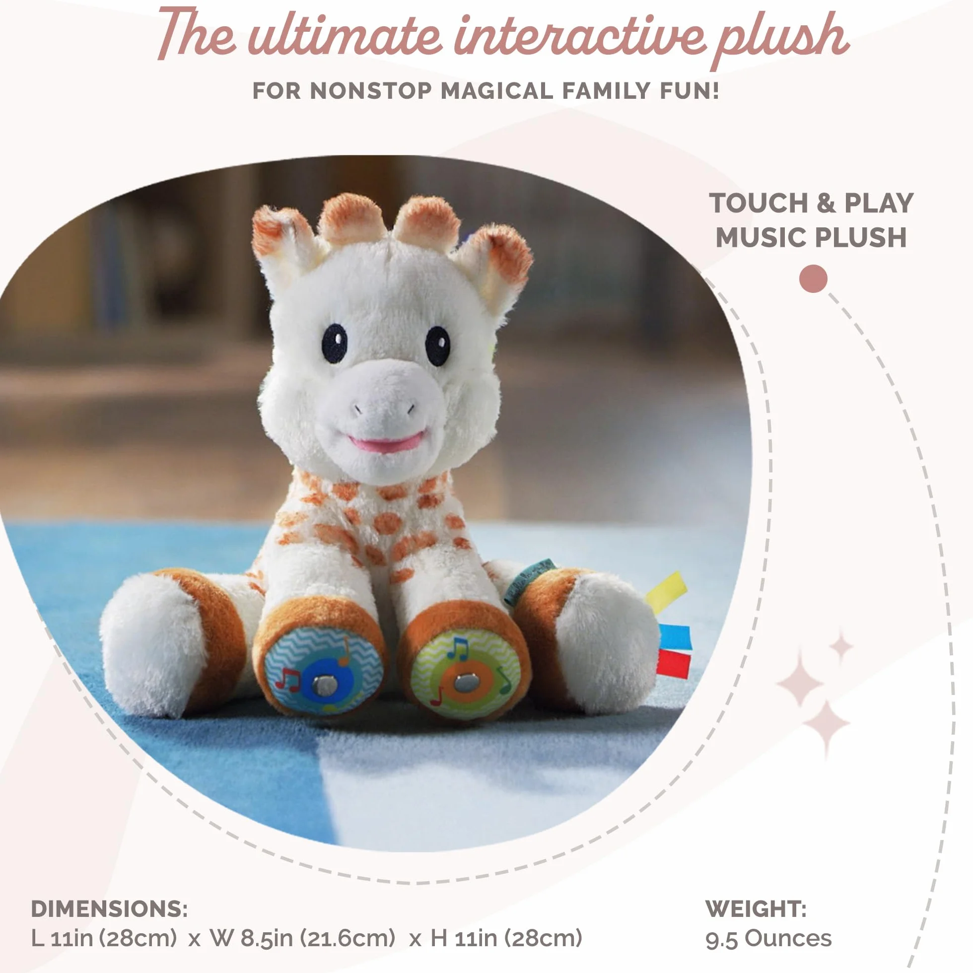 Sophie la Girafe – Touch and Music Magic pluszowa zabawka, 230806, wielokolorowa