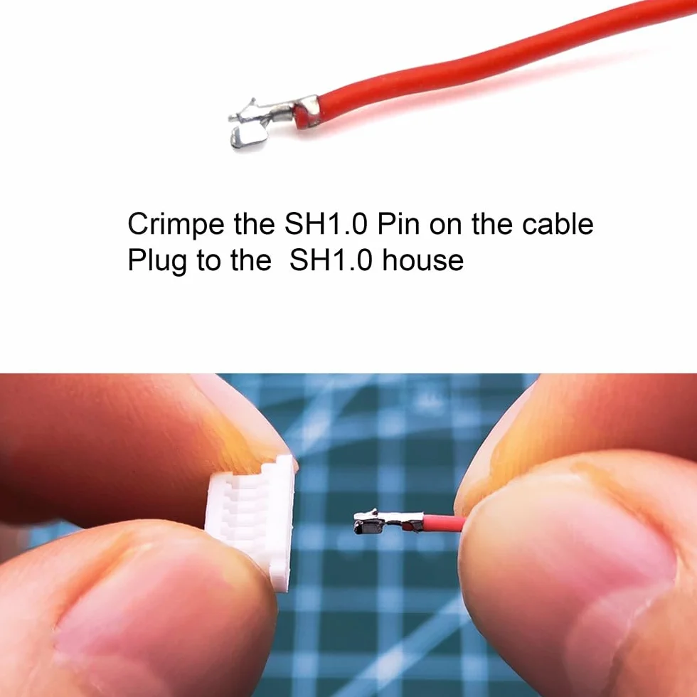 Zestaw złączy i zacisków zaciskowych SH1.0 kompatybilny ze złączami JST SH, wtyki, skok 1,0 mm, do kontrolera lotu I2C Qwiic Stemma QT Wire F405 H7
