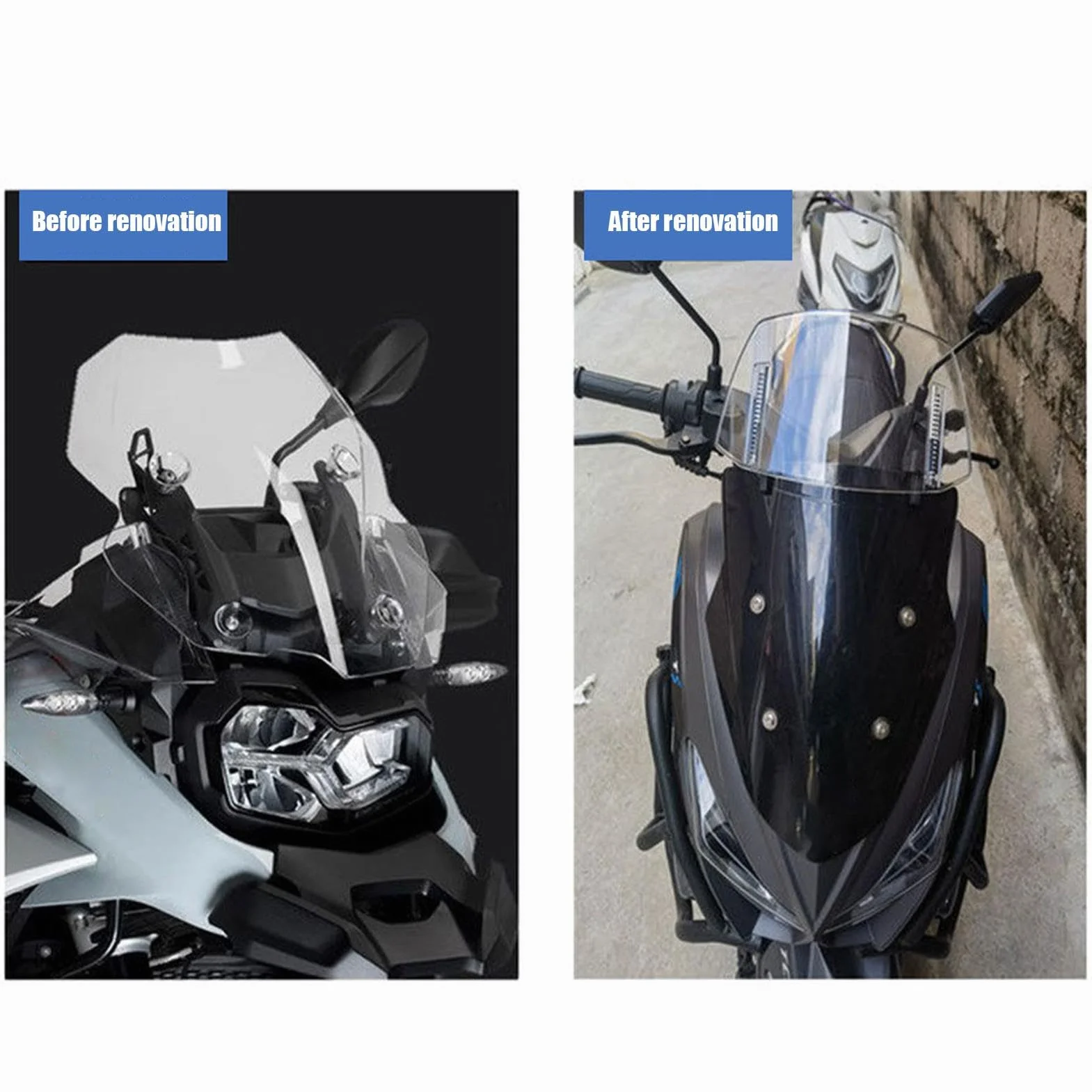 Deflektor wiatrowy do motocykla, regulowany klips i akcesoria do przedniej szyby przedniej, przedłużenie spojlera, nakładka do roweru wyścigowego i motocykla