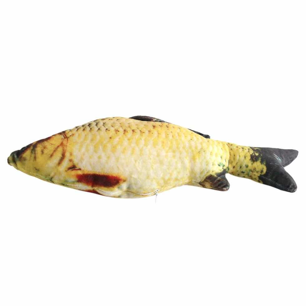 Pluszowa Poduszka w Kształcie Karpia, Realistyczna Dekoracyjna Ryba, Miękka Zabawka, 40 cm