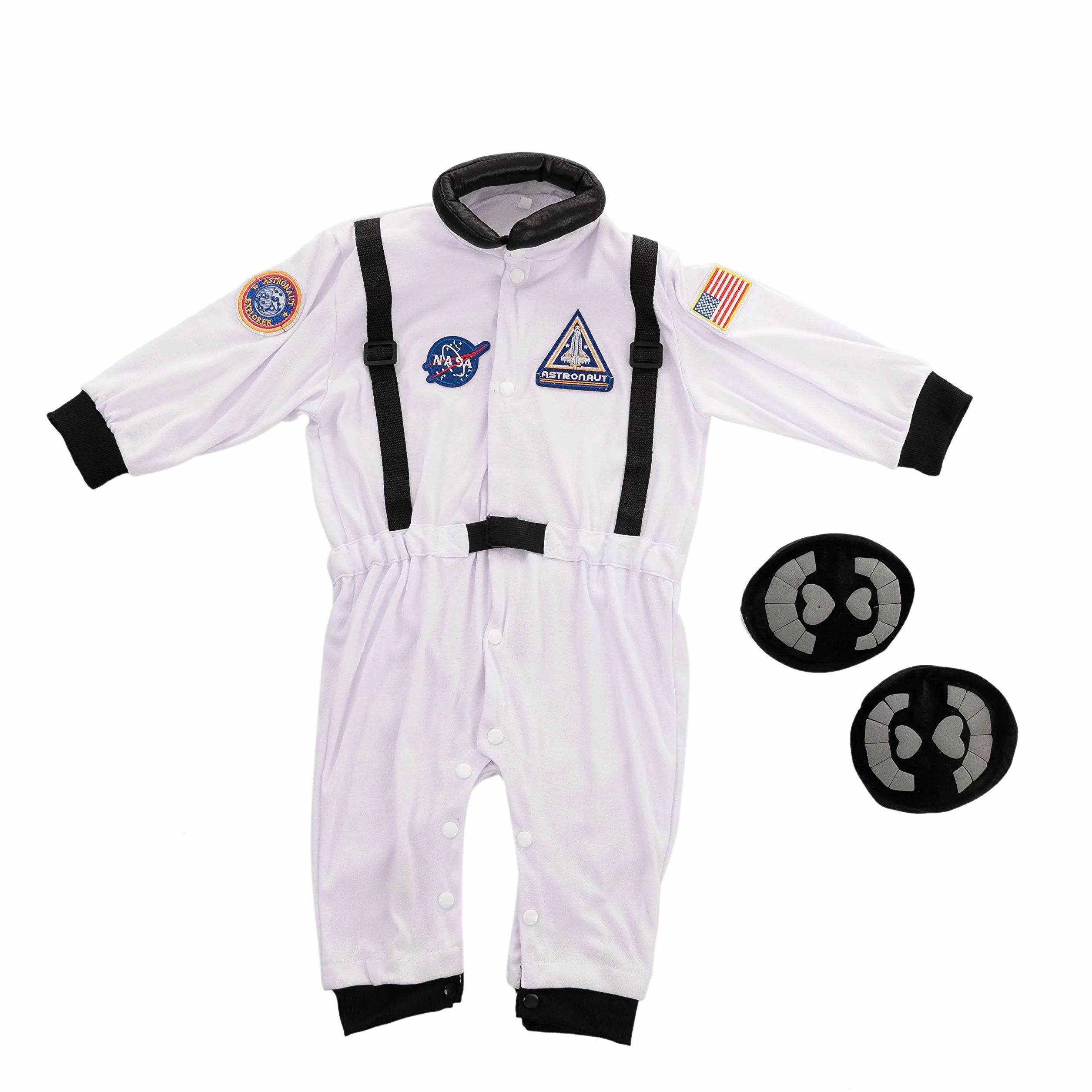 Spooktacular Creations Baby Unisex NASA Jr. kostium astronauty, biały, rozmiar S (6-12 miesięcy)