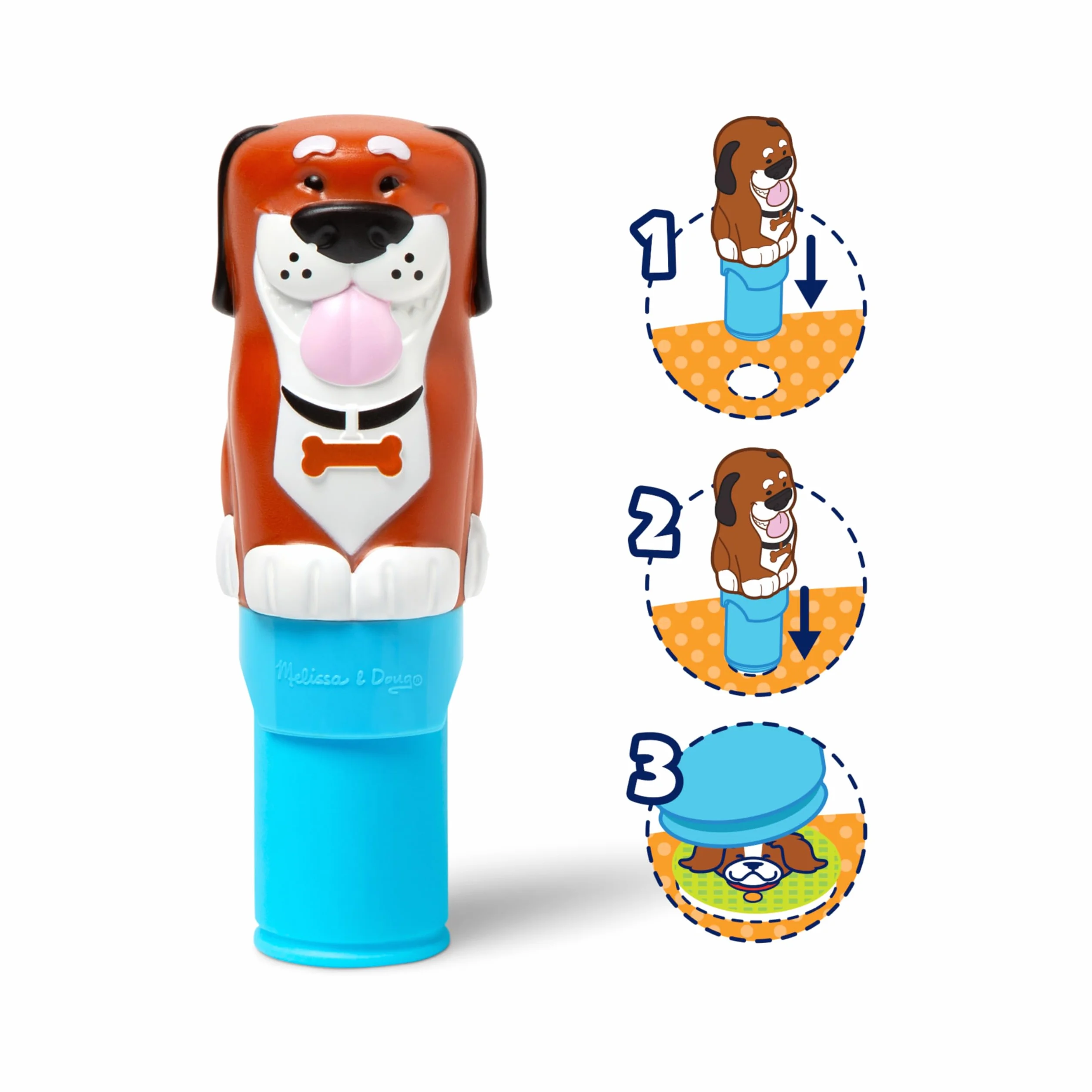 Melissa & Doug Naklejka Wow! 24-stronicowy znacznik naklejek i blok aktywności z 300 naklejkami - pies, gra edukacyjna dla dzieci, 3 lata