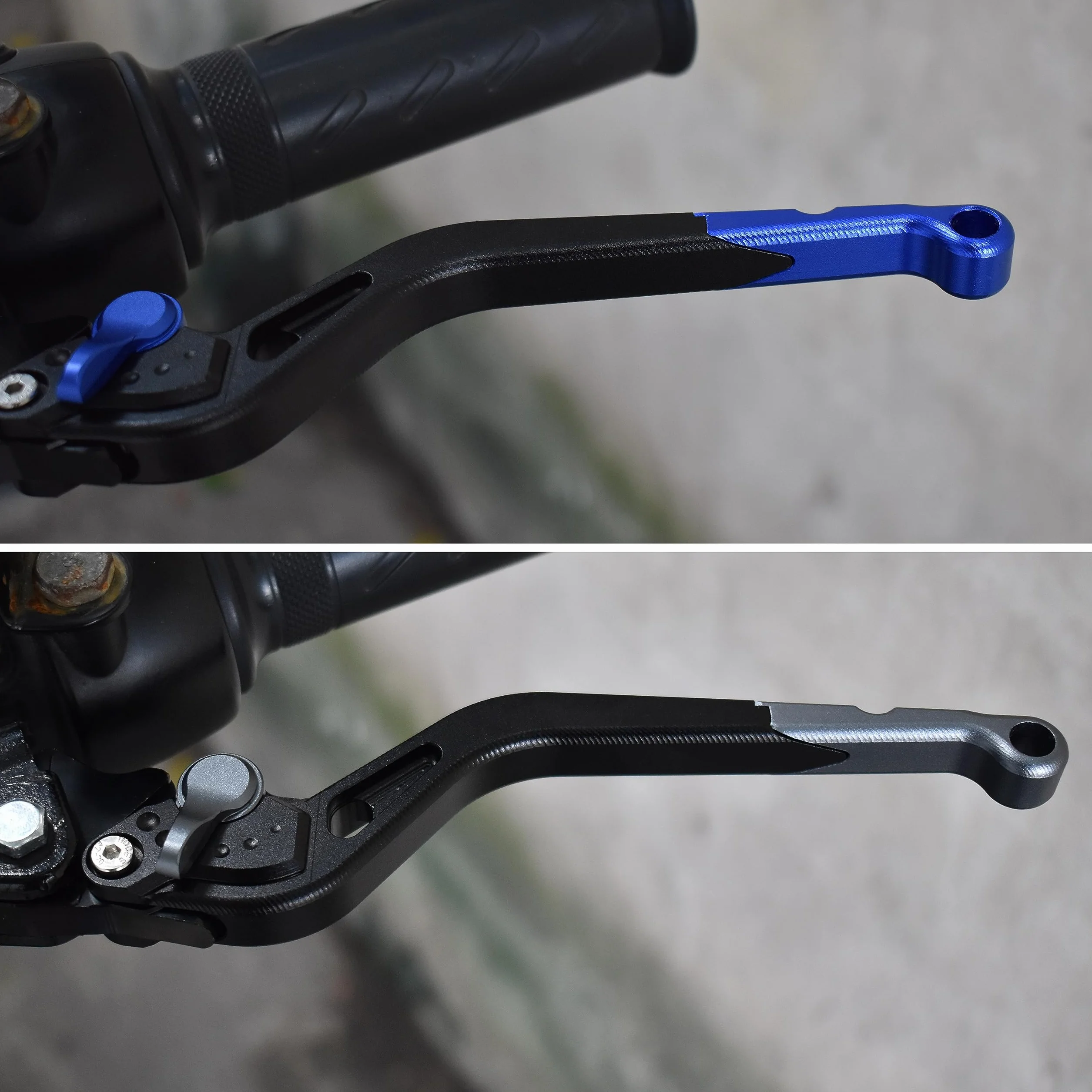 ESPEEDMTC Do Triumph BONNEVILLE T100 T120 2016-2022 CNC stop aluminium długi rozmiar hamulca sprzęgła akcesoria (czarny), 2DCNJ-BONNEVILLE-T120