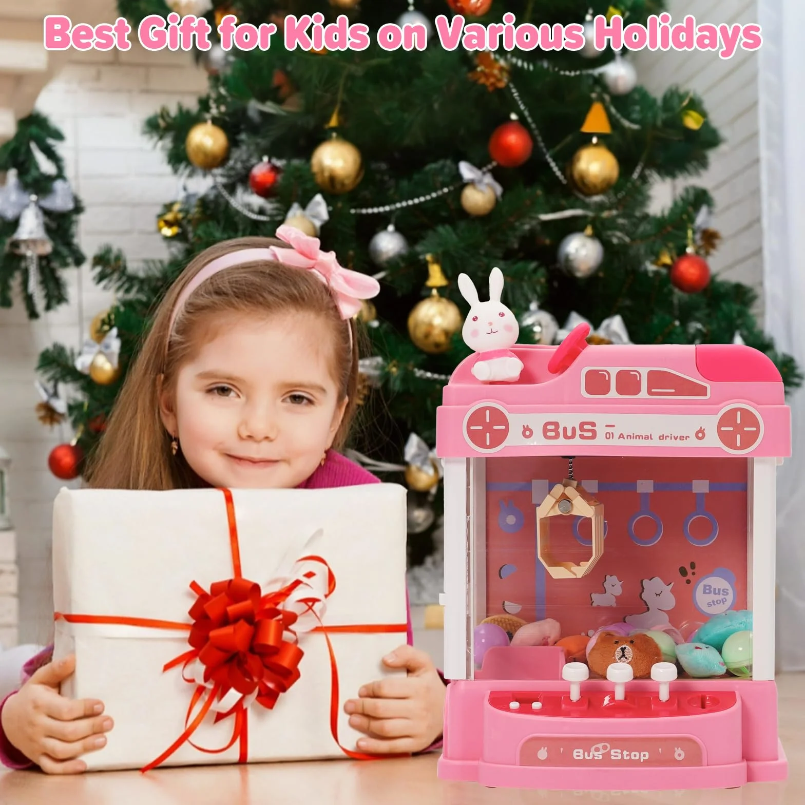 Mini automat chwytakowy Candy Doll z kierownicą Gachapon Grabber automat do słodyczy z wkładarką monet i wysięgnikiem automat do pluszaków zabawki chwytakowe dla dzieci