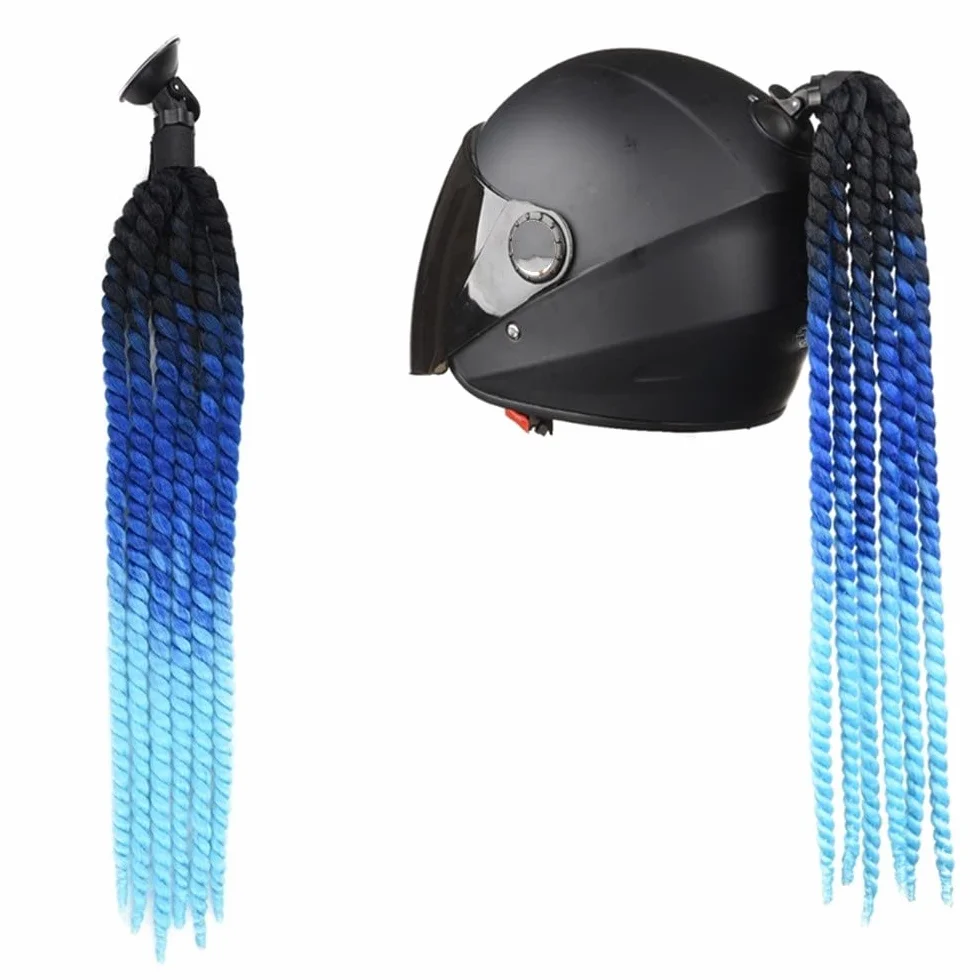 Akcesoria do kasku, warkocze, kask motocyklowy, warkocze, kask, koński ogon, włosy z przyssawką, styl punkowy, kask motocyklowy, warkocze, treski, kask motocyklowy, akcesoria dekoracyjne