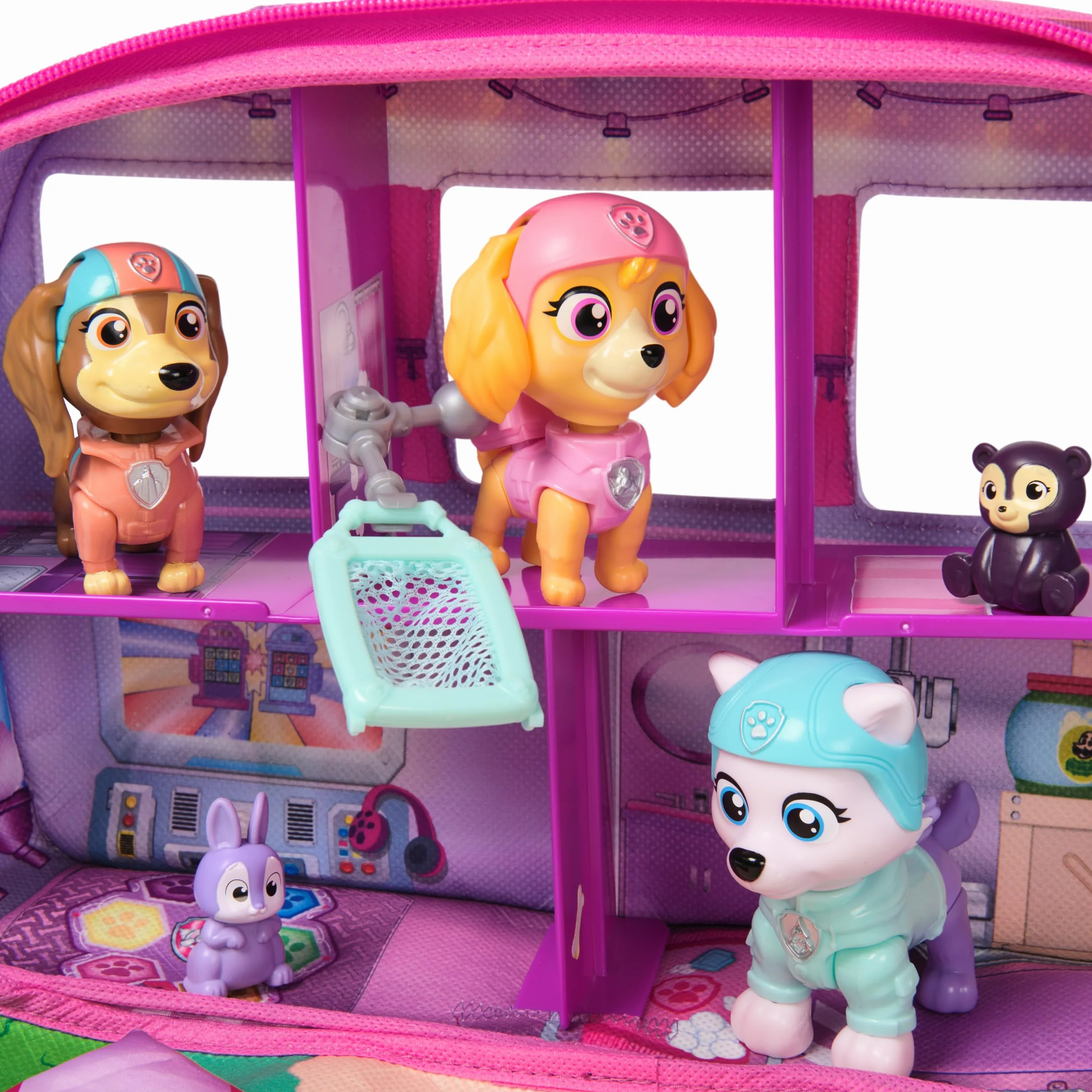 PAW Patrol Skye's World Pupcation Rescue Set z figurkami Skye, Everest & Liberty Bobble Head i kamperem RV, zabawkami dla dzieci dla chłopców i dziewcząt w wieku od 3 lat
