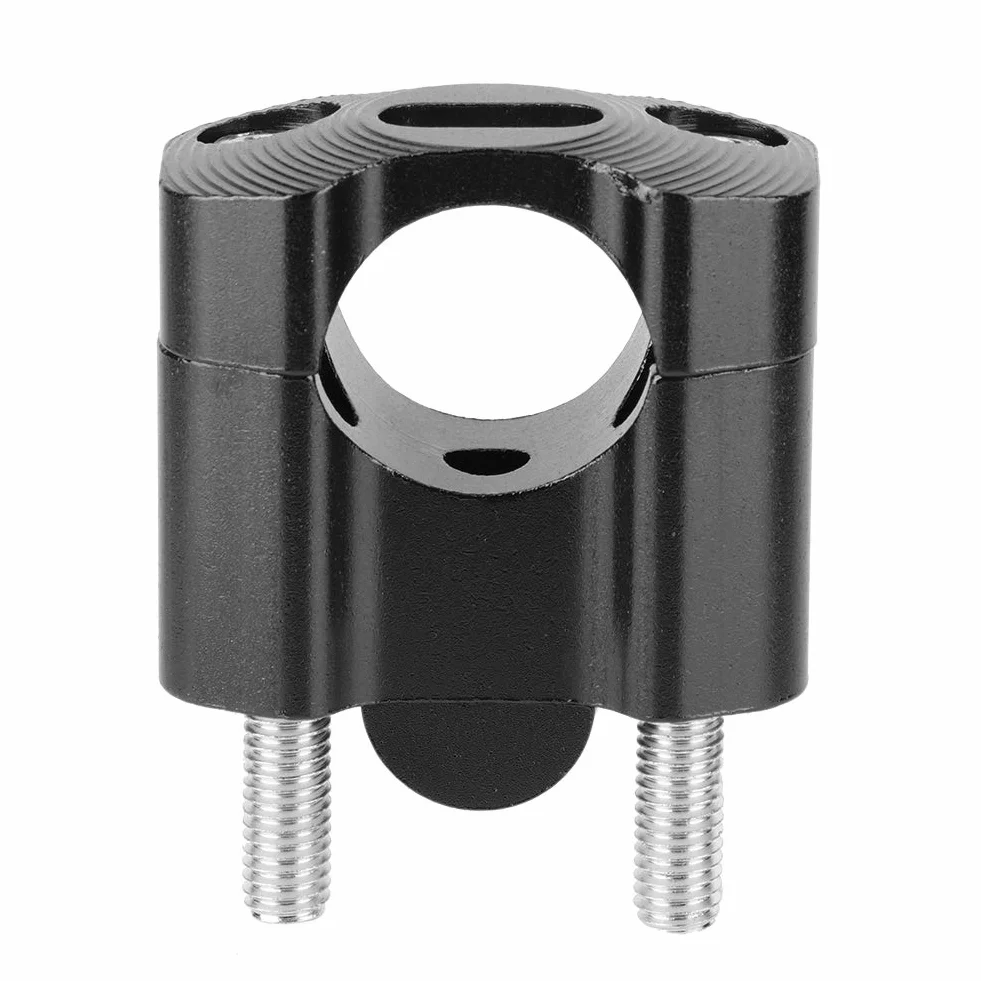 Para 22mm/28mm 1/8 Cala 7/8 Cala Zaciski do Mocowania na kierownicę Motocykla Adapter Podwyższający CNC Stop Aluminium, łatwy w Montażu Bez Wiercenia i Spawania (BLACK)