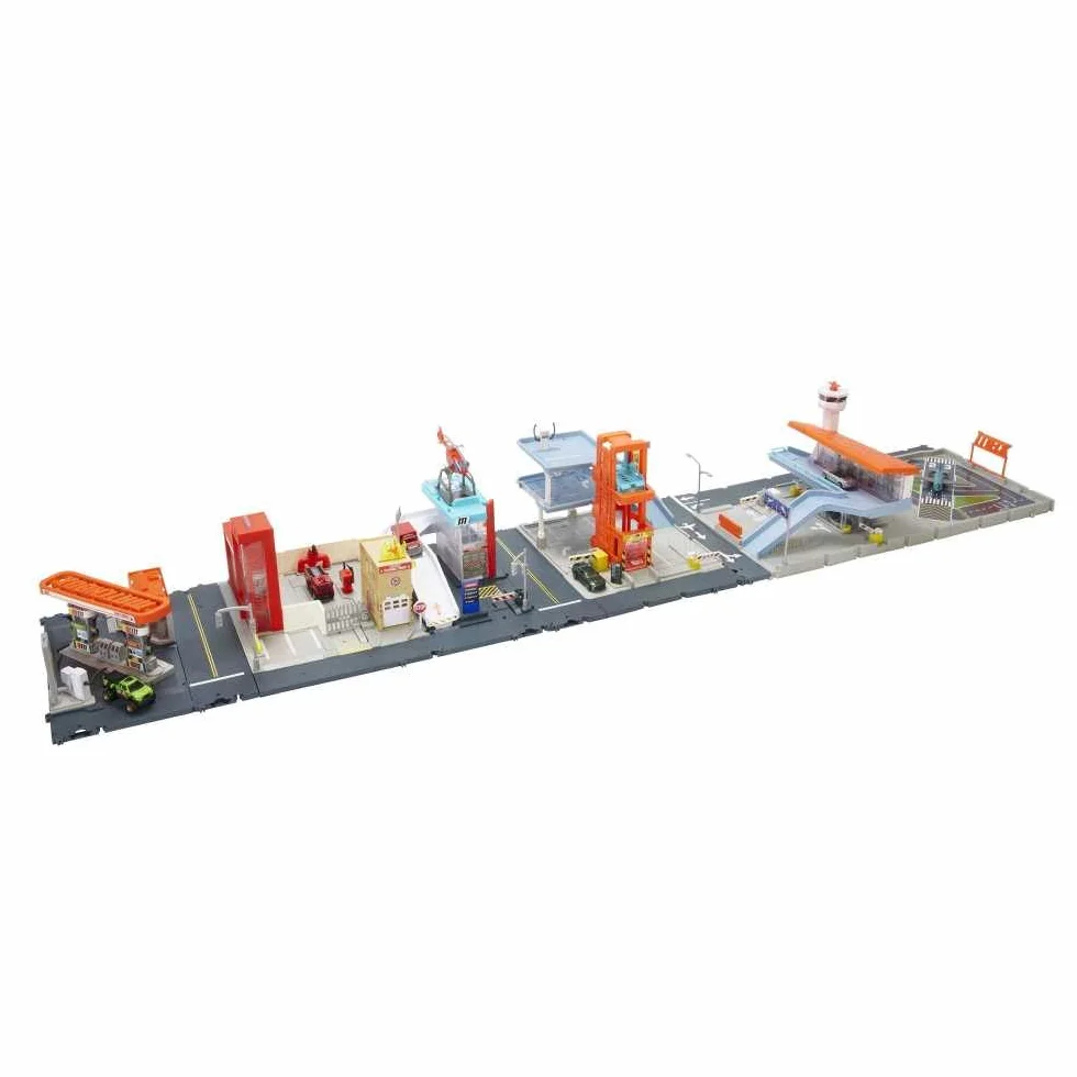 Matchbox Hbd76 - Zestaw do Zabawy W Straż pożarną, Z 1 Wozem Strażackim W Skali 1:64, Efektami Świetlnymi i Dźwiękowymi Oraz Ruchomymi Częściami, dla Dzieci od 3 Lat