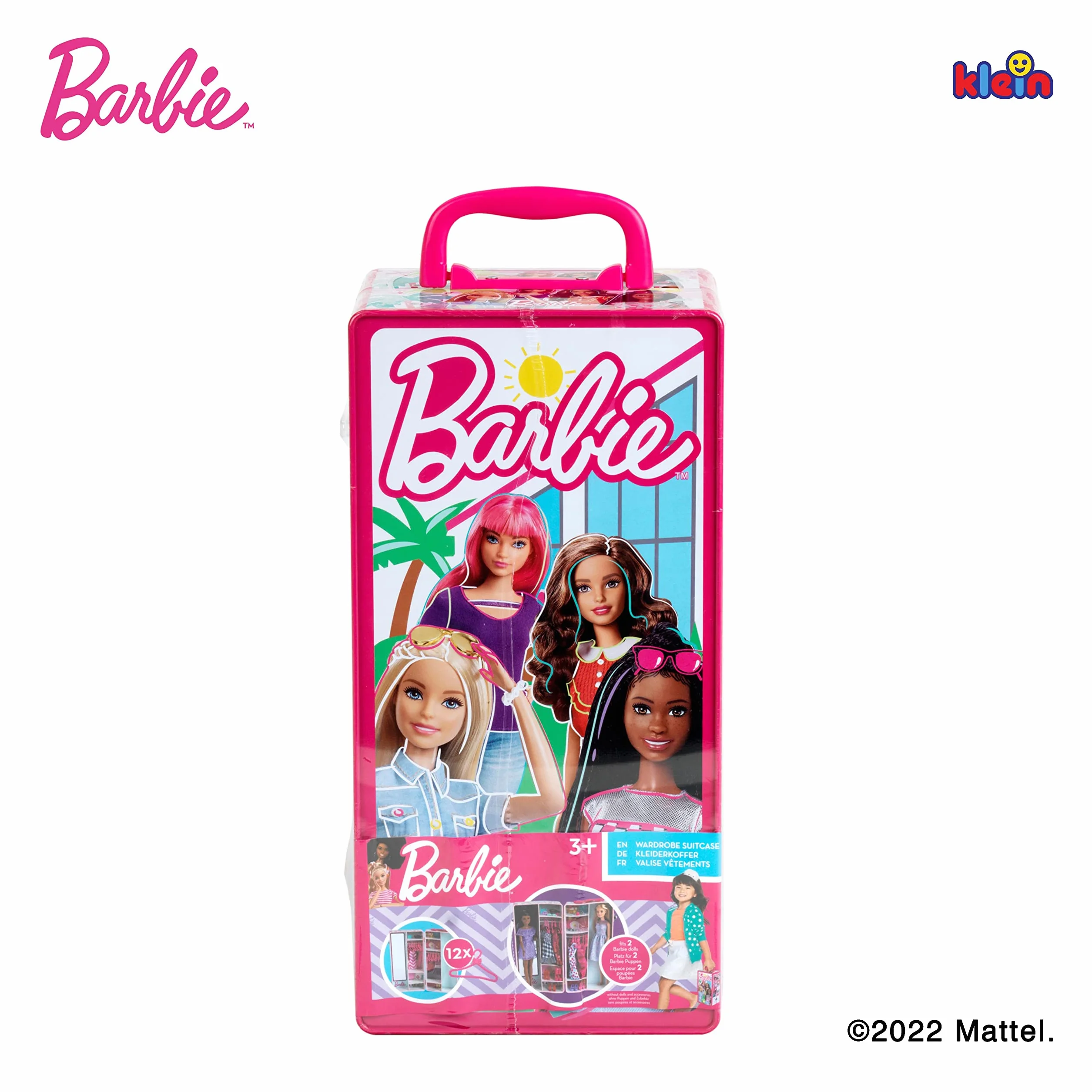 Theo Klein 5801 Barbie kufer na ubrania, dr ki na ubrania i pó ki, zabawki dla dzieci od 3. roku ycia, wraz z akcesoriami, wielokolorowe