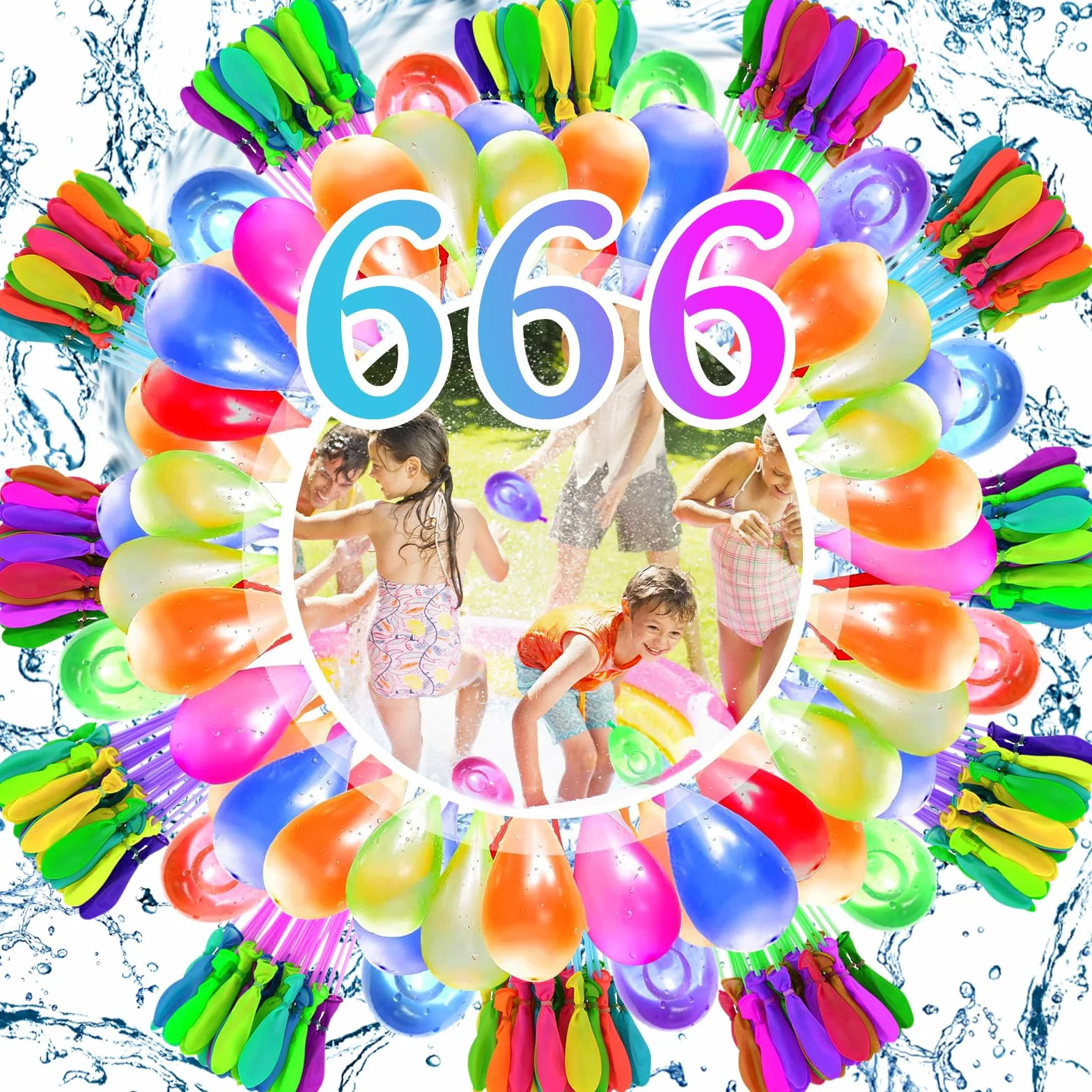 666 szt Balony wodne, balony wodne, bomby wodne dla dzieci i dorosłych, gry wodne, letnia impreza, bomby wodne Impreza w plenerze Basen Ogród na plaży