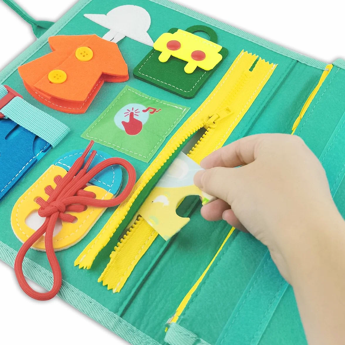 Montessori Busy Board zabawka motoryczna dla małych dzieci, 4-warstwowa deska do aktywności od 2 lat, dla dziewczynek i chłopców, książka o aktywności dla dzieci od 1, 2, 3, 4 lat, zabawka edukacyjna,