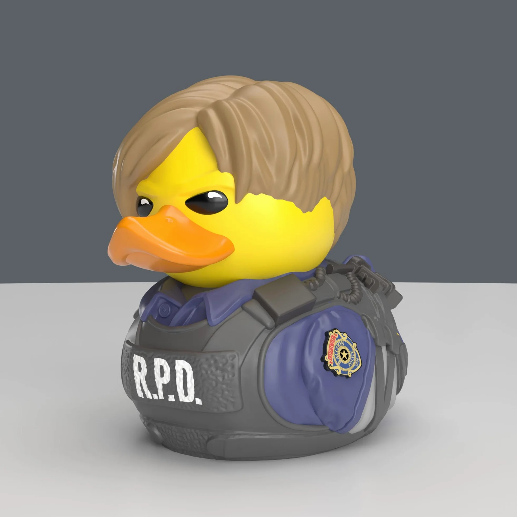 TUBBZ Mini: Resident Evil - Leon S Kennedy cosplay gumowa kaczka winylowa figurka