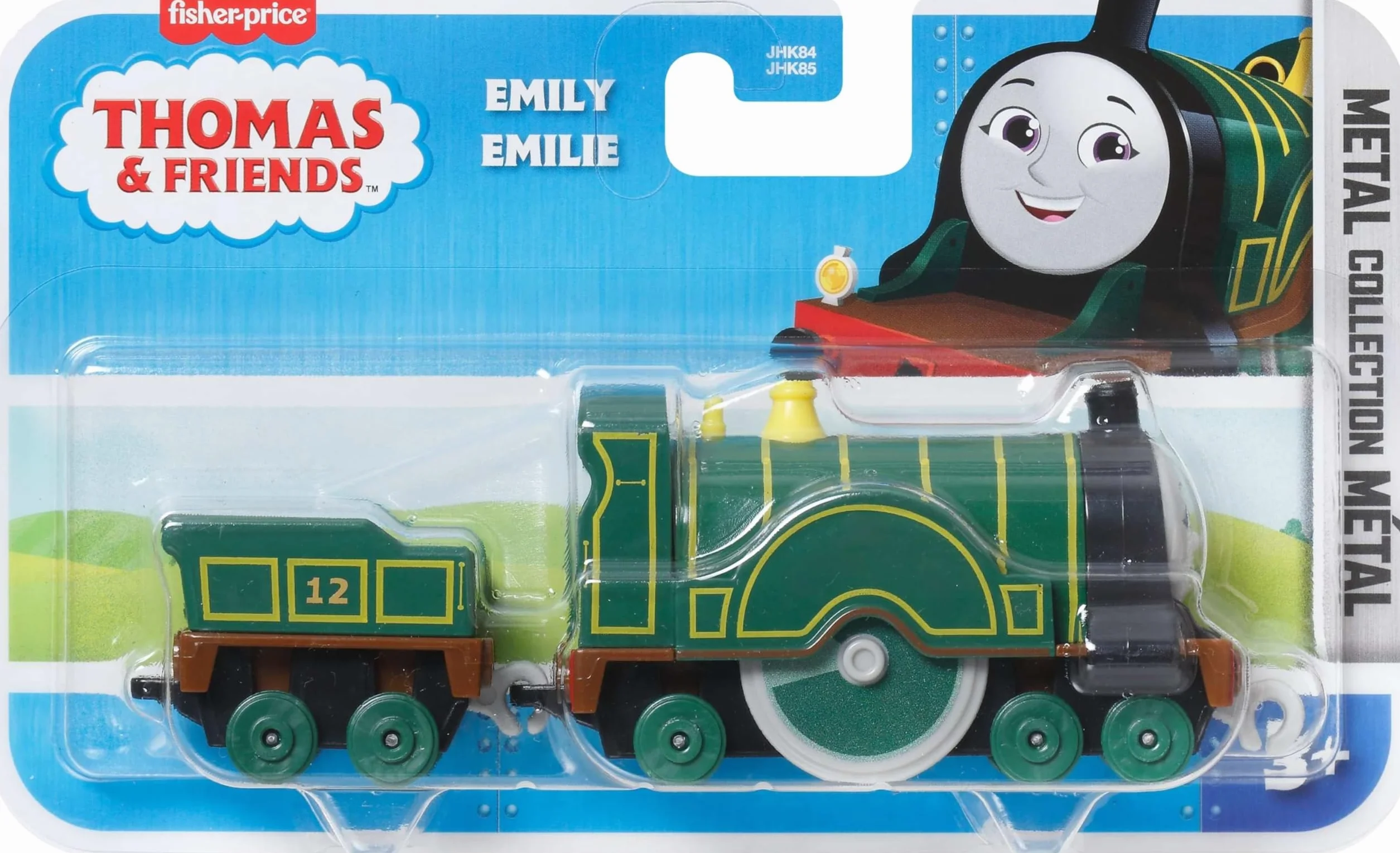 Thomas & Friends Emilka Metalowa lokomotywa do popychania dla przedszkolaków od 3 roku życia, HHN53