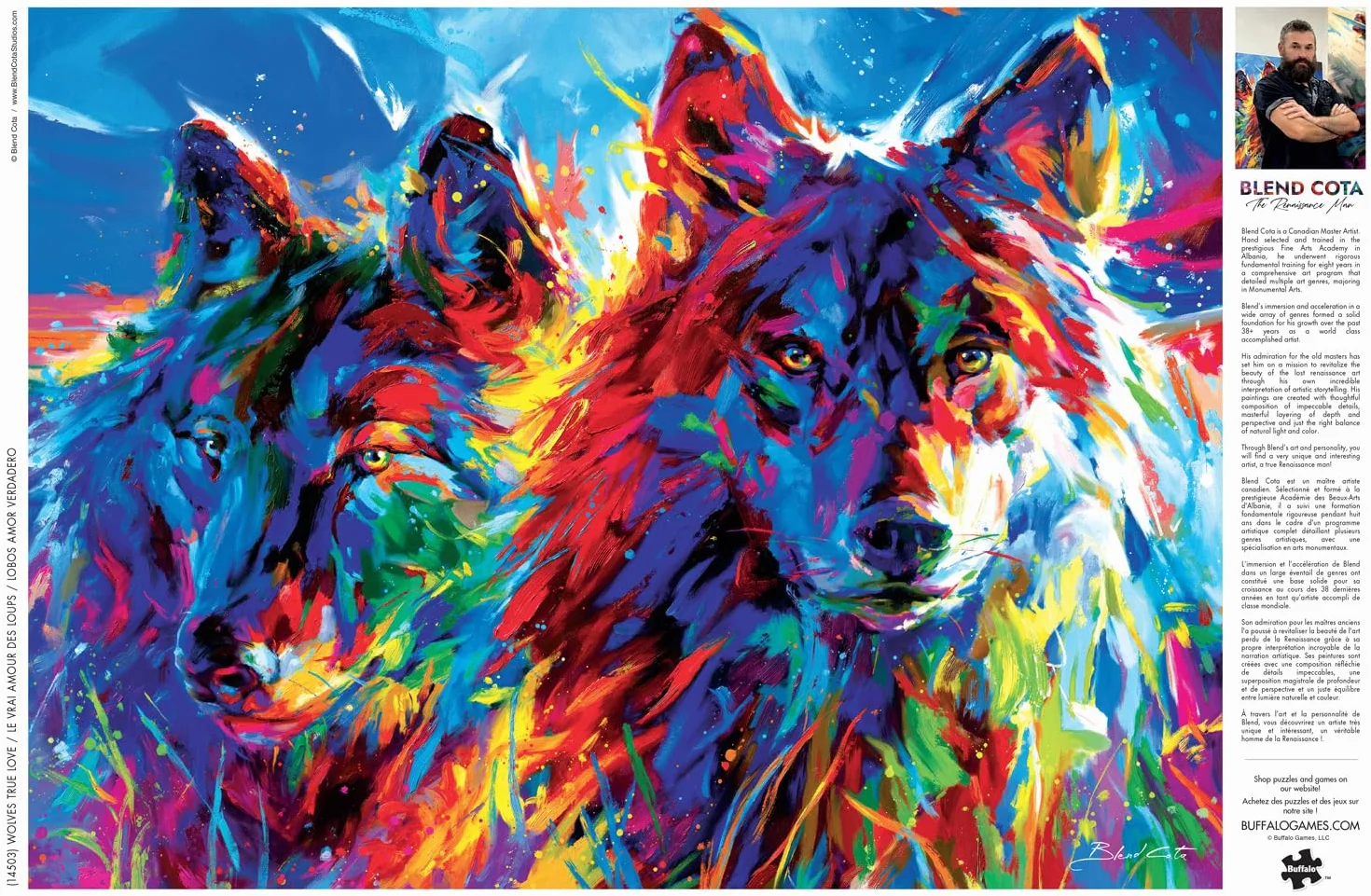 Buffalo Games - Blend COTA - Wolves True Love - 1000 Piece Jigsaw Puzzle for Adults - Challenging Puzzle Perfect for Game Nights - Finished Size is 26.75 x 19.75
