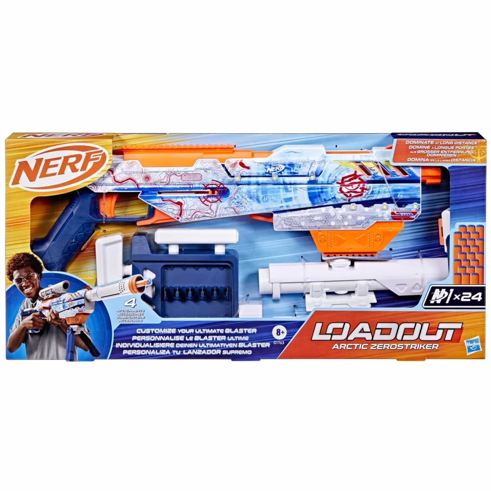 Wyrzutnia Nerf Loadout Arctic Zerostriker i strzałki N1
