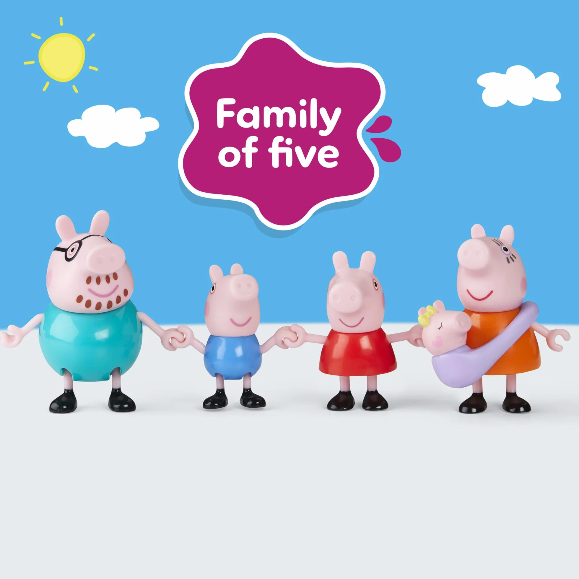 Peppa Pig Zestaw Figurek Świnka Peppa Pięcioosobowa Rodzina
