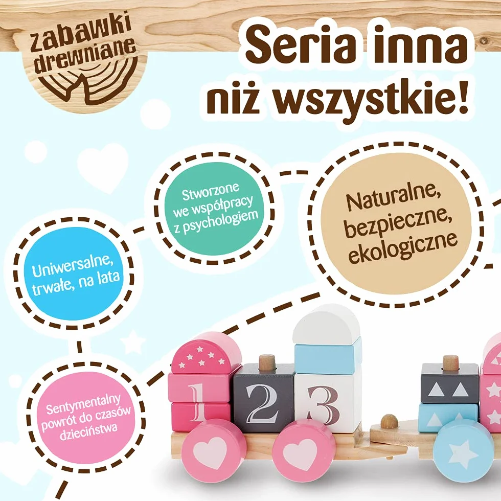 Trefl Liczymy Główkę Ćwiczymy Zabawka Drewniana dla Dzieci od 12 miesiąca życia