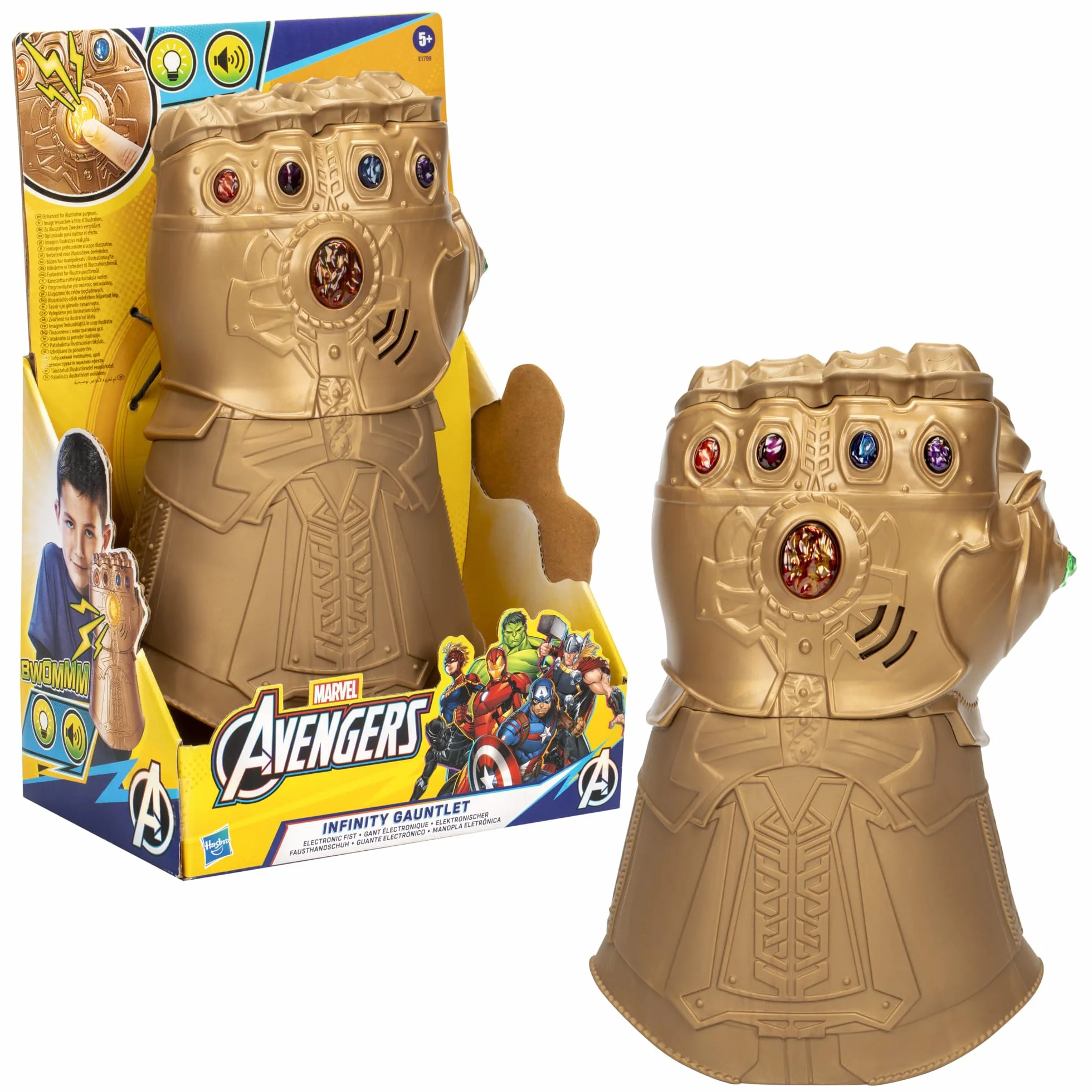 Marvel Avengers: Infinity War elektroniczna rękawica z pięścią, zabawka superbohatera dla dzieci od 5 lat