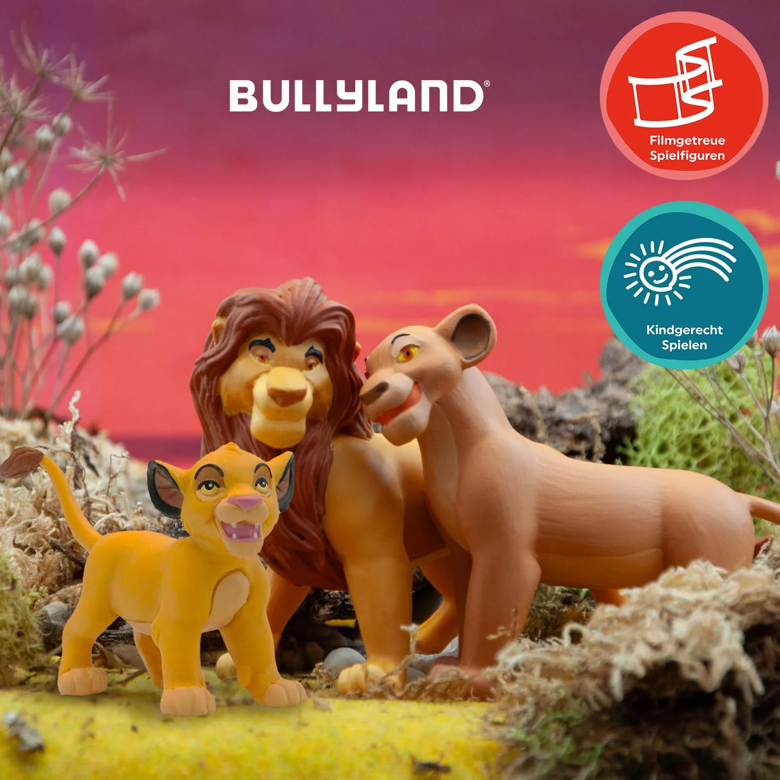 Bullyland 12254 - Figurka młodego Simby z Walta Disneya „Król Lew”, ok. 4,7 cm, szczegółowa, idealna jako mały prezent dla dzieci w wieku 3 lat i starszych