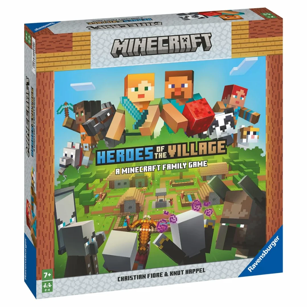 Ravensburger Minecraft Heroes of the Village gra planszowa dla dzieci w wieku od 6 lat, dla 2 do 4 graczy, prezenty świąteczne