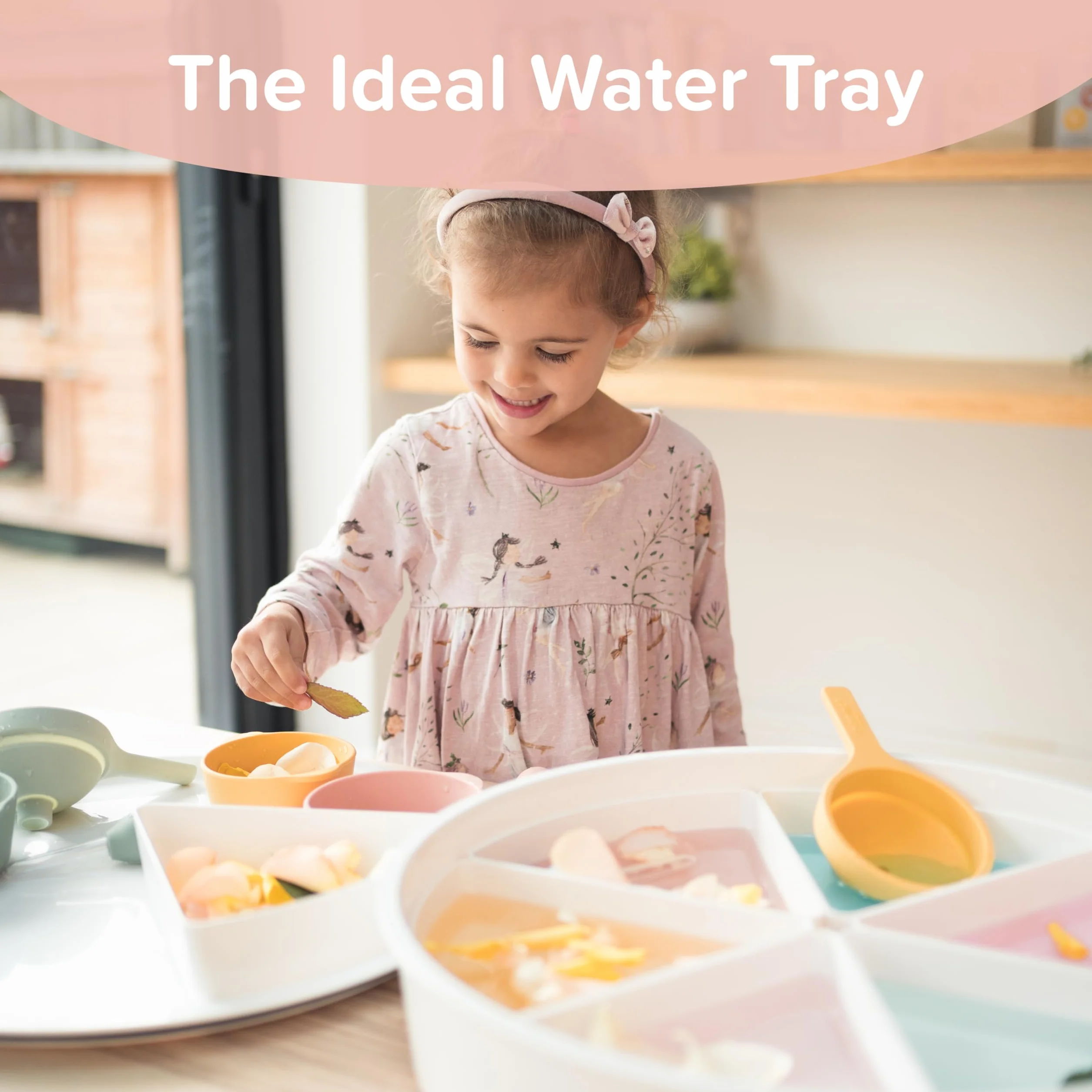 Inspire My Play Taca Tuff Tray z pokrywką, dla małych dzieci, sensoryczne miseczki do zabawy dla dzieci, zabawka sensoryczna dla niepełnosprawnych dzieci