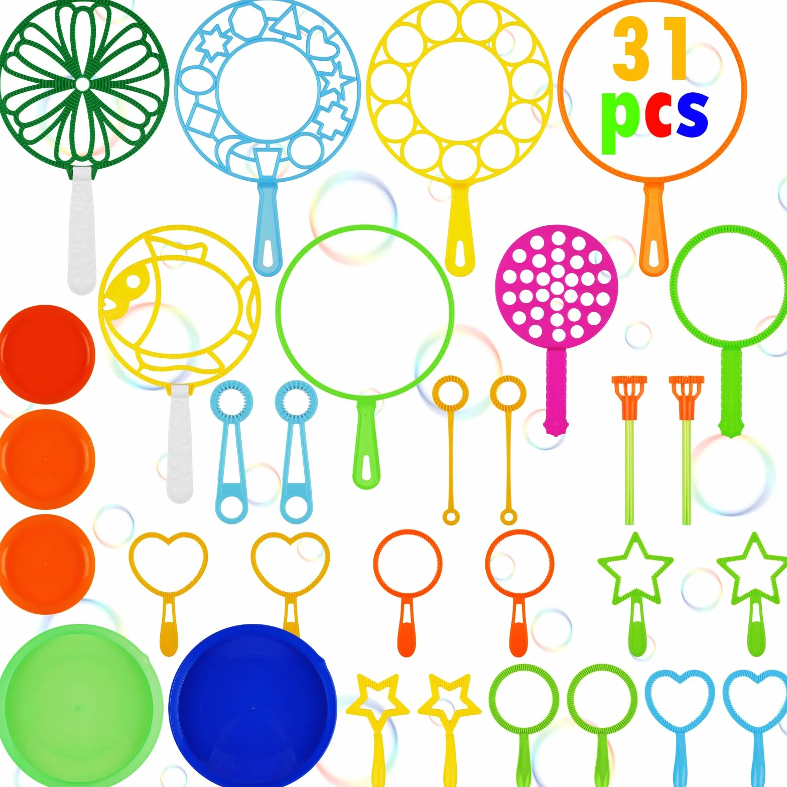 OSDUE 31PCS Bubble DmdanieZestaw Mydła Bąbelkowe Dla Dzieci, Kreatywny Bubble Kit, Odpowiedni Do Zajęć Na Świeżym Powietrzu, Przyjęcia Urodzinowe, Gry Dziecięce