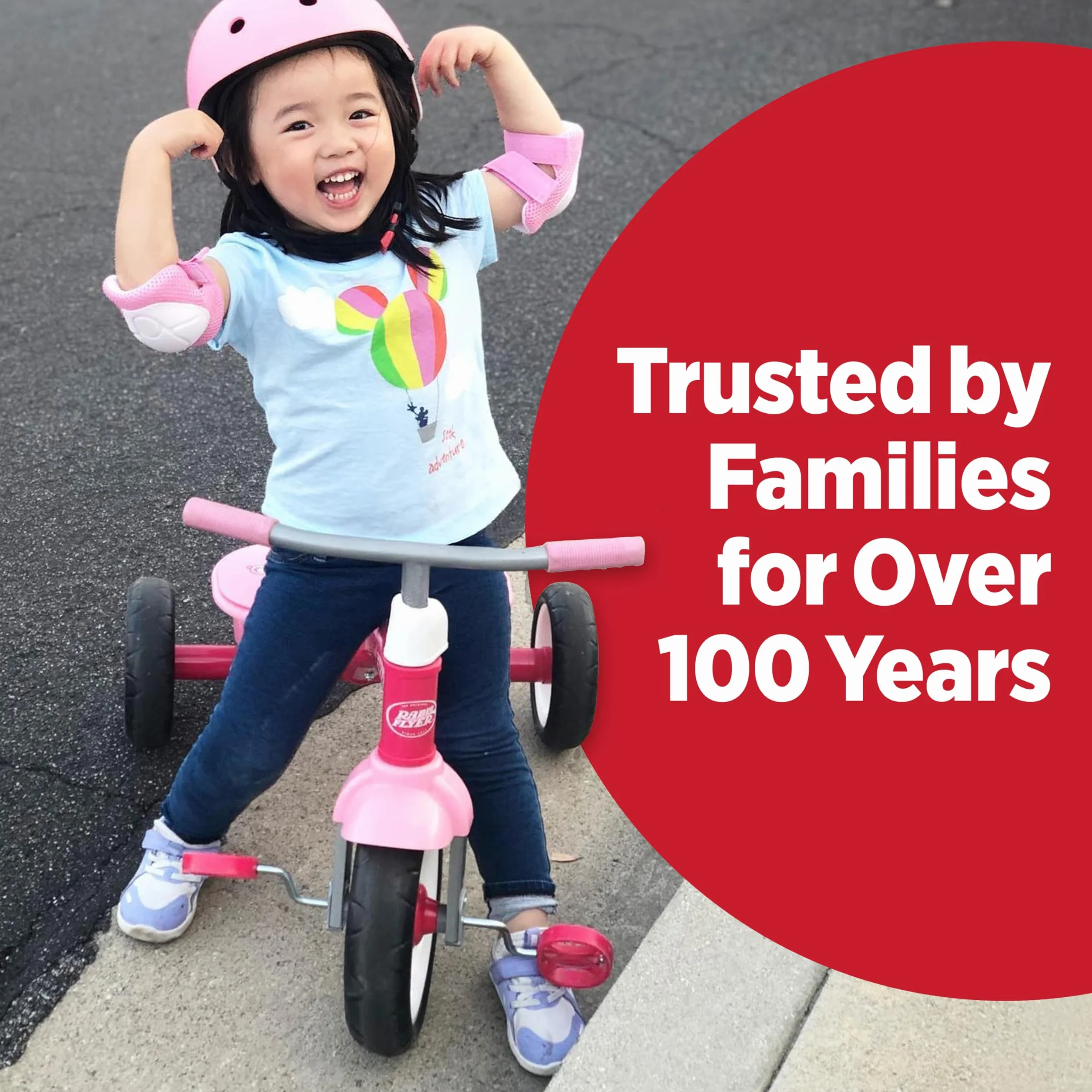 Radio Flyer Pink Rider Trike, rower trójkołowy dla małych dzieci w wieku 3-5 lat, wyłącznie w serwisie Amazon, rower dla małych dzieci