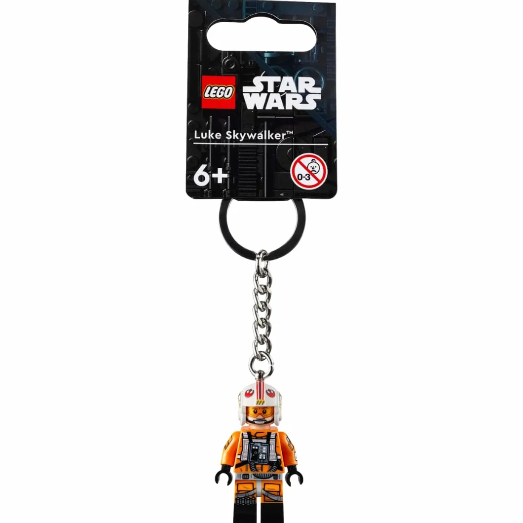 LEGO Star Wars Luke Skywalker, strój pilota, minifigurka, brelok 854288, pomarańczowy, S