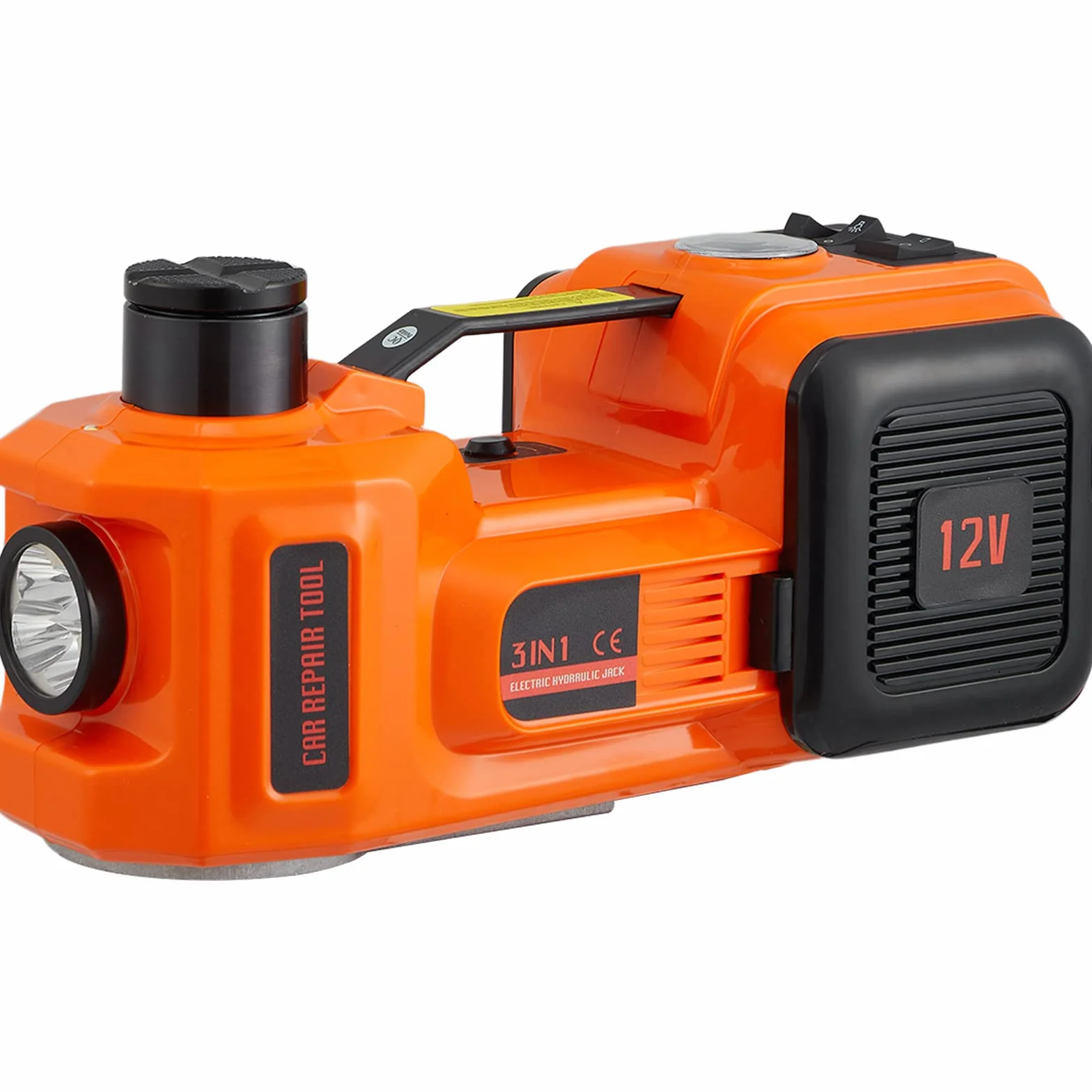 VEVOR Elektryczny podnośnik samochodowy, hydrauliczny podnośnik o udźwigu 5 ton/11023 lbs z wbudowaną pompką i oświetleniem LED, przenośny podnośnik samochodowy do SUV MPV Sedan Truck Wymiana opon Naprawa w garażu
