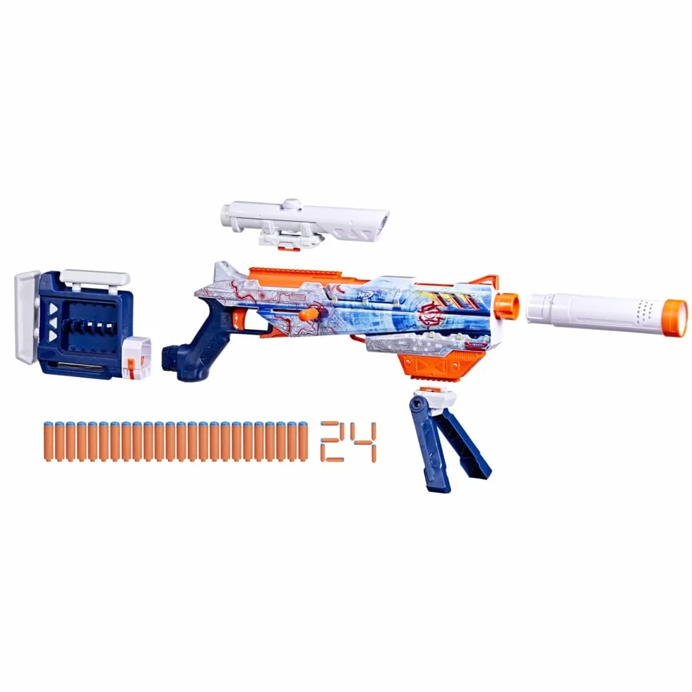 Wyrzutnia Nerf Loadout Arctic Zerostriker i strzałki N1