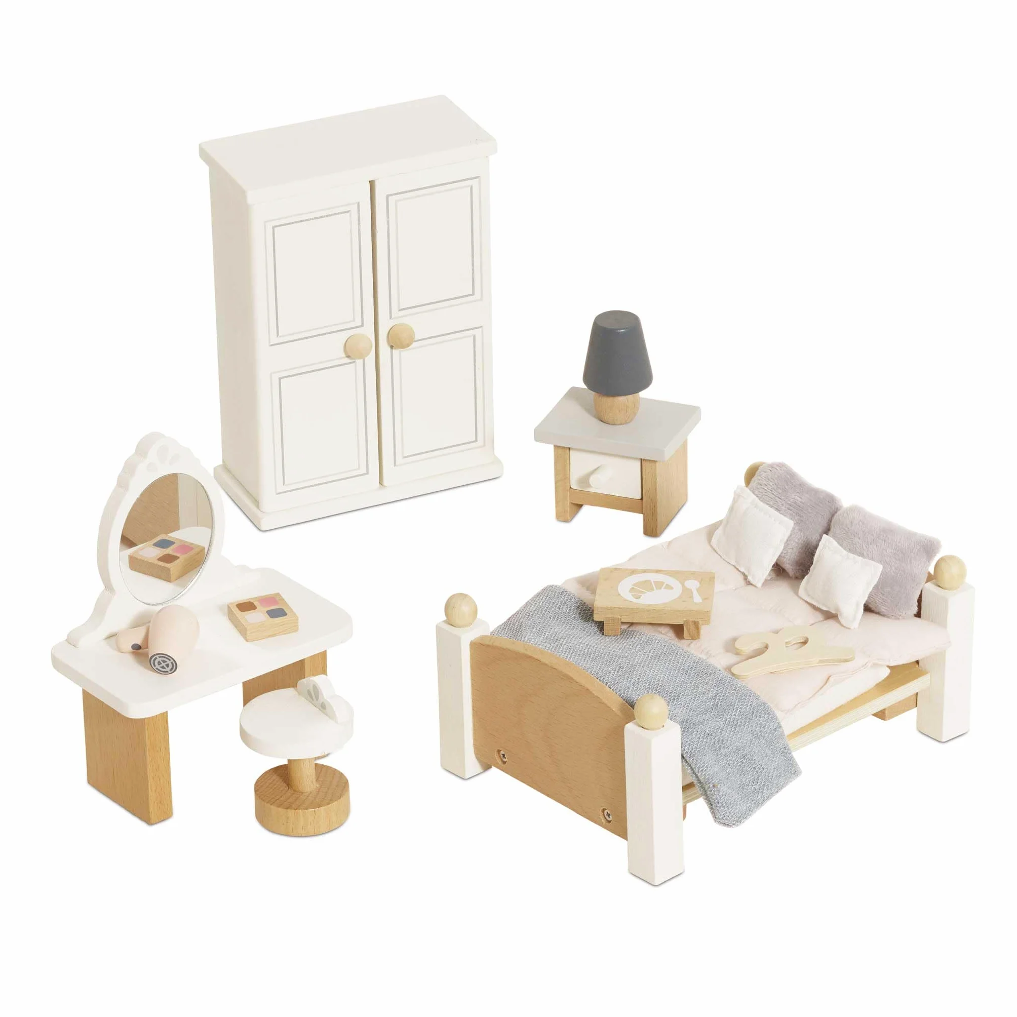 Le Toy Van - Wooden Daisylane Master Bedroom Dolls House Accessories Play Set For Dolls Houses, Dolls House Furniture Sets - Suitable For Ages 3+