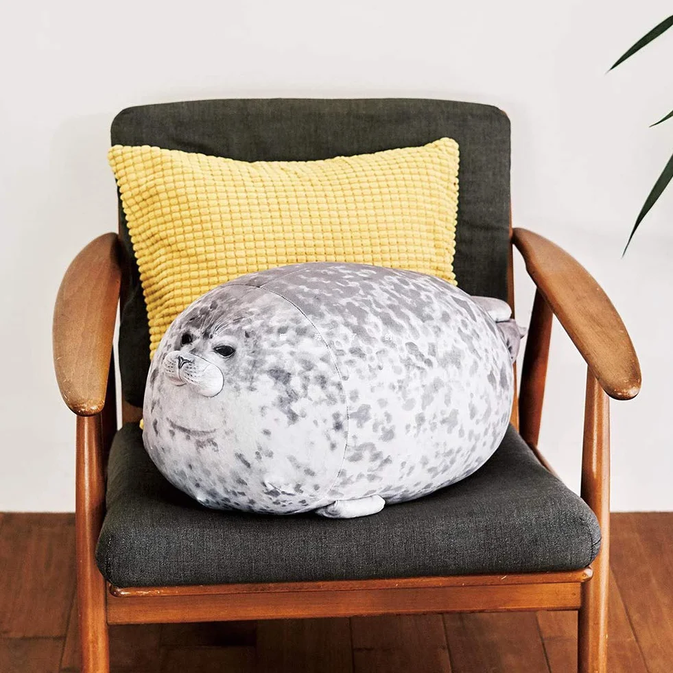 Chubby Blob Seal Pillow, wypchane zwierzątka, pluszowa zabawka, miękka bawełniana pluszowa zabawka, poduszka do przytulania, poduszka na poduszki, zabawki wypchane zwierzęta oceaniczne, prezenty dla