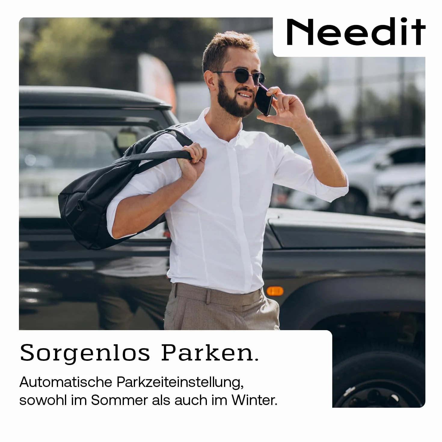 Needit Park Micro Tarcza Parkingowa, Niebieski/Czarny, ‎8 x 4.5 x 1 cm; 31 g