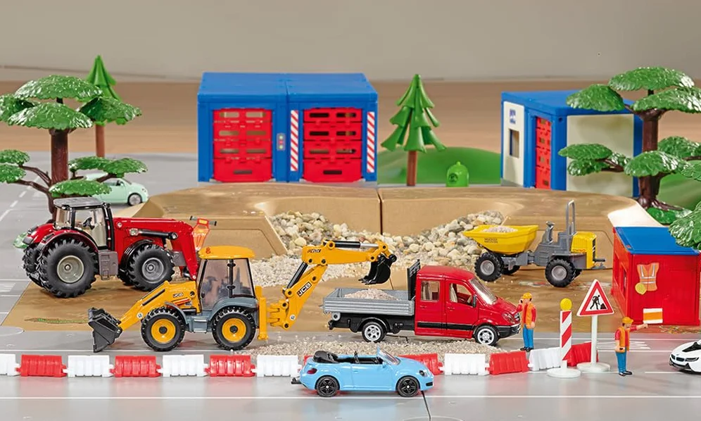 Siku 3558, Koparko-ładowarka JCB 4CX, 1:50, Metal/Tworzywo sztuczne, Żółty, Liczne funkcje, Można łączyć z modelami Siku w tej samej skali