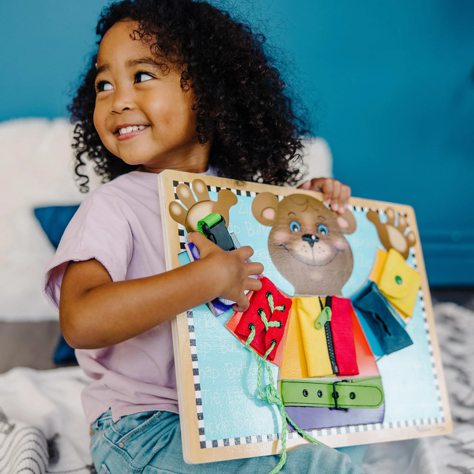 Melissa & Doug Plansza do ćwiczenia podstawowych umiejętności, zabawka rozwojowa, motoryka, rozwiązywanie problemów, od 3 lat, prezent dla chłopca lub dziewczynki