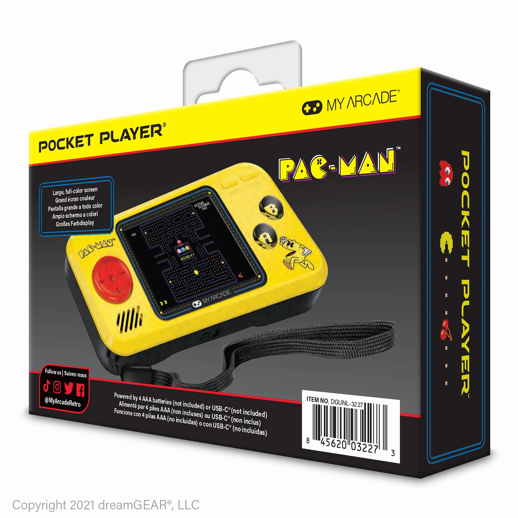 My Arcade DGUNL-3227 DRMDGUNL3227 Man n.a Pac-Mac Pocket Player, Black